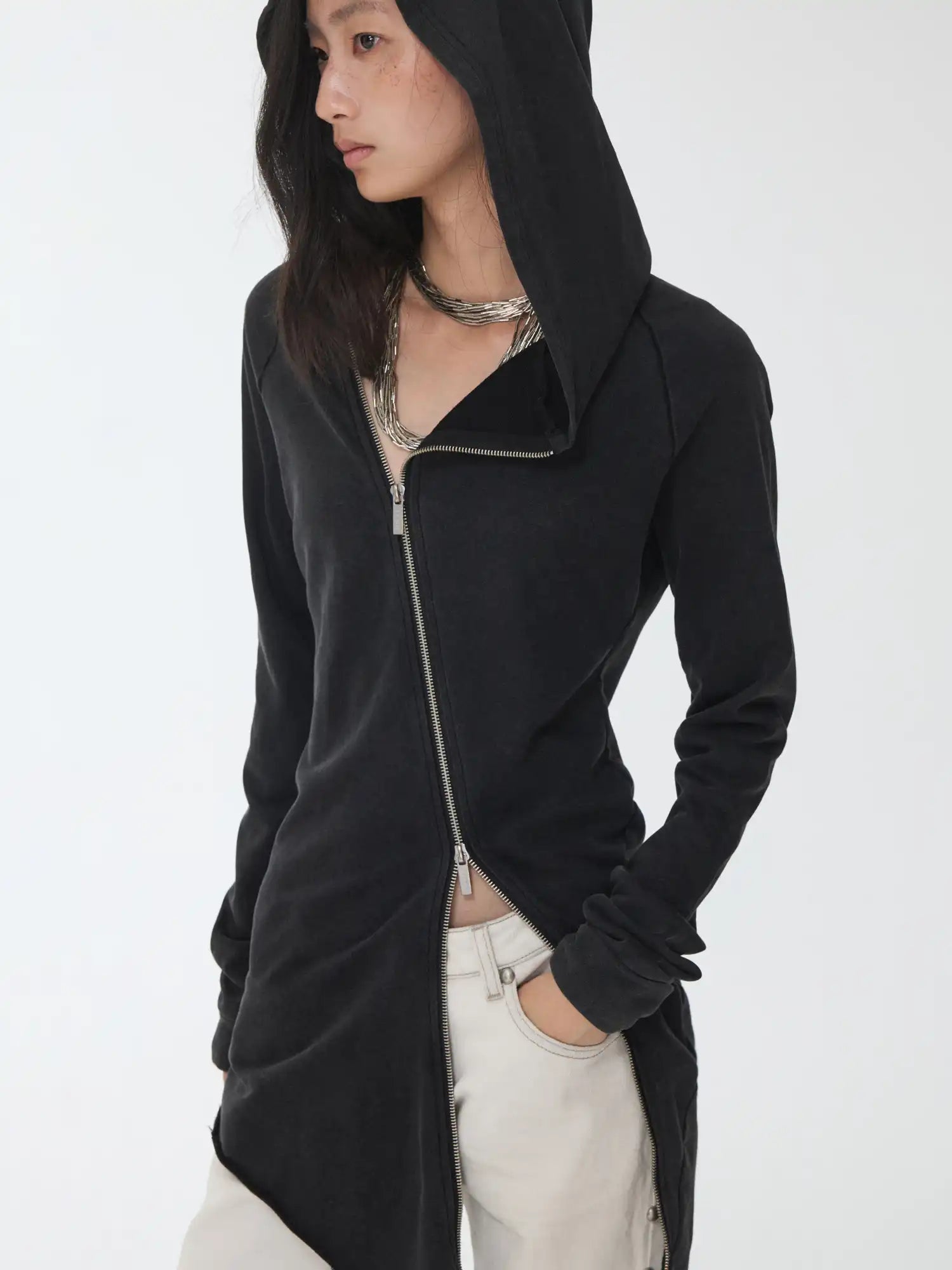 1Jinn Studio Slanted Placket Hoodie Dress | Canton Collective