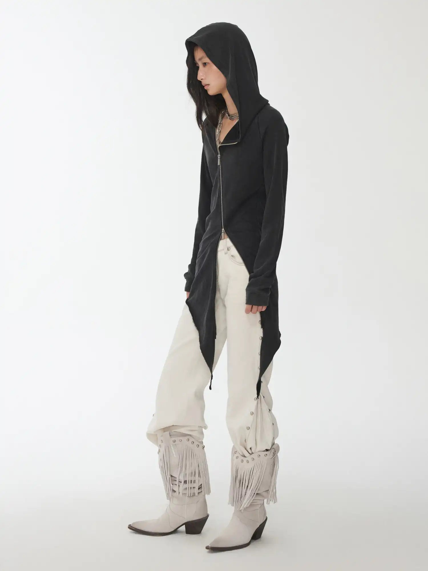 1Jinn Studio Slanted Placket Hoodie Dress | Canton Collective