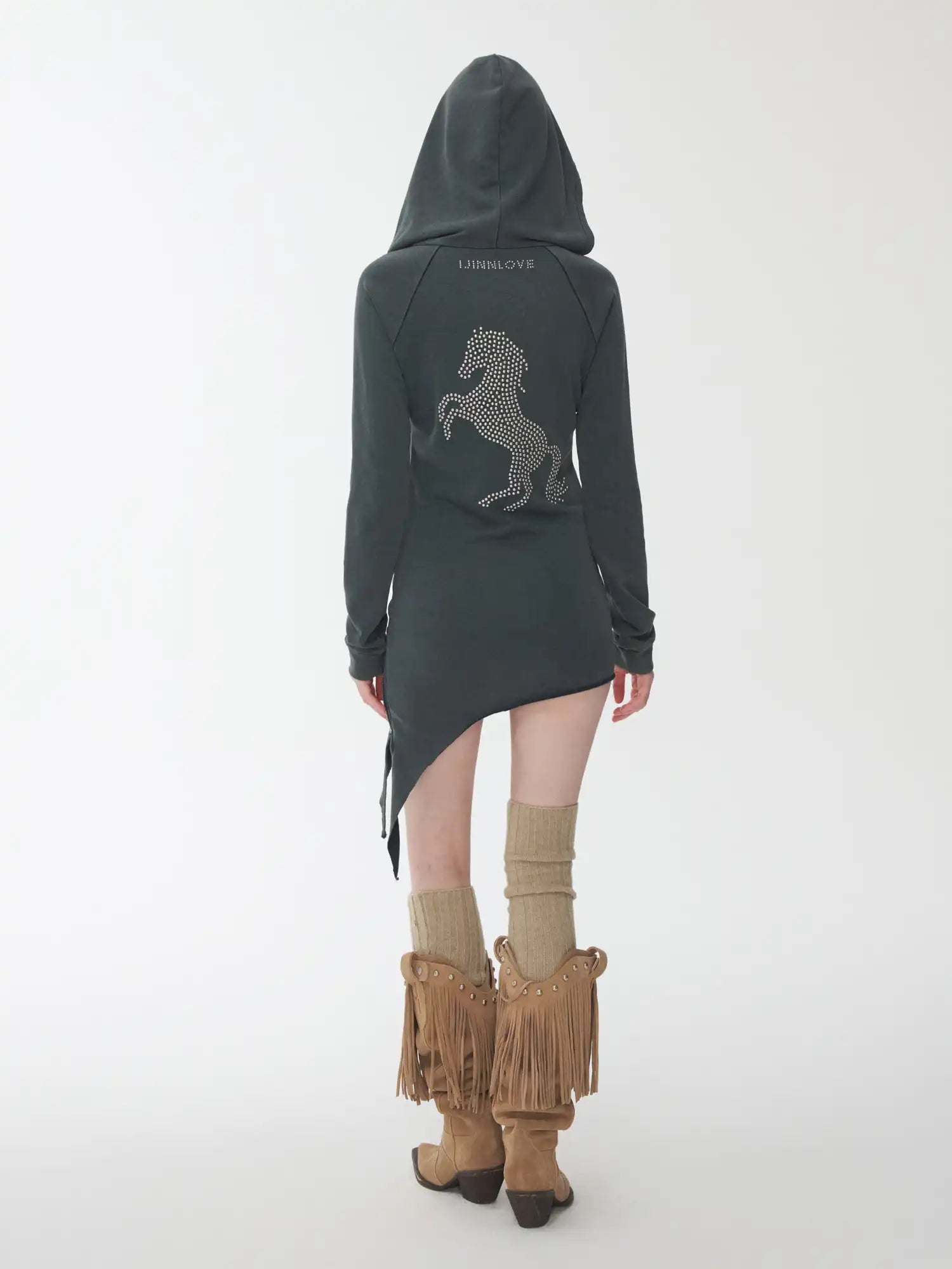 1Jinn Studio Slanted Placket Hoodie Dress | Canton Collective