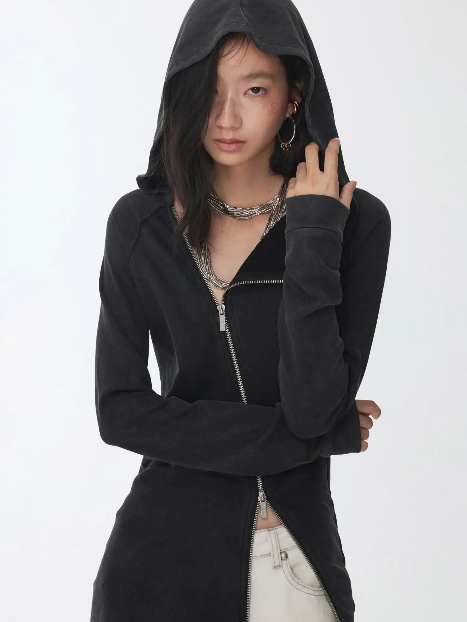 1Jinn Studio Slanted Placket Hoodie Dress | Canton Collective