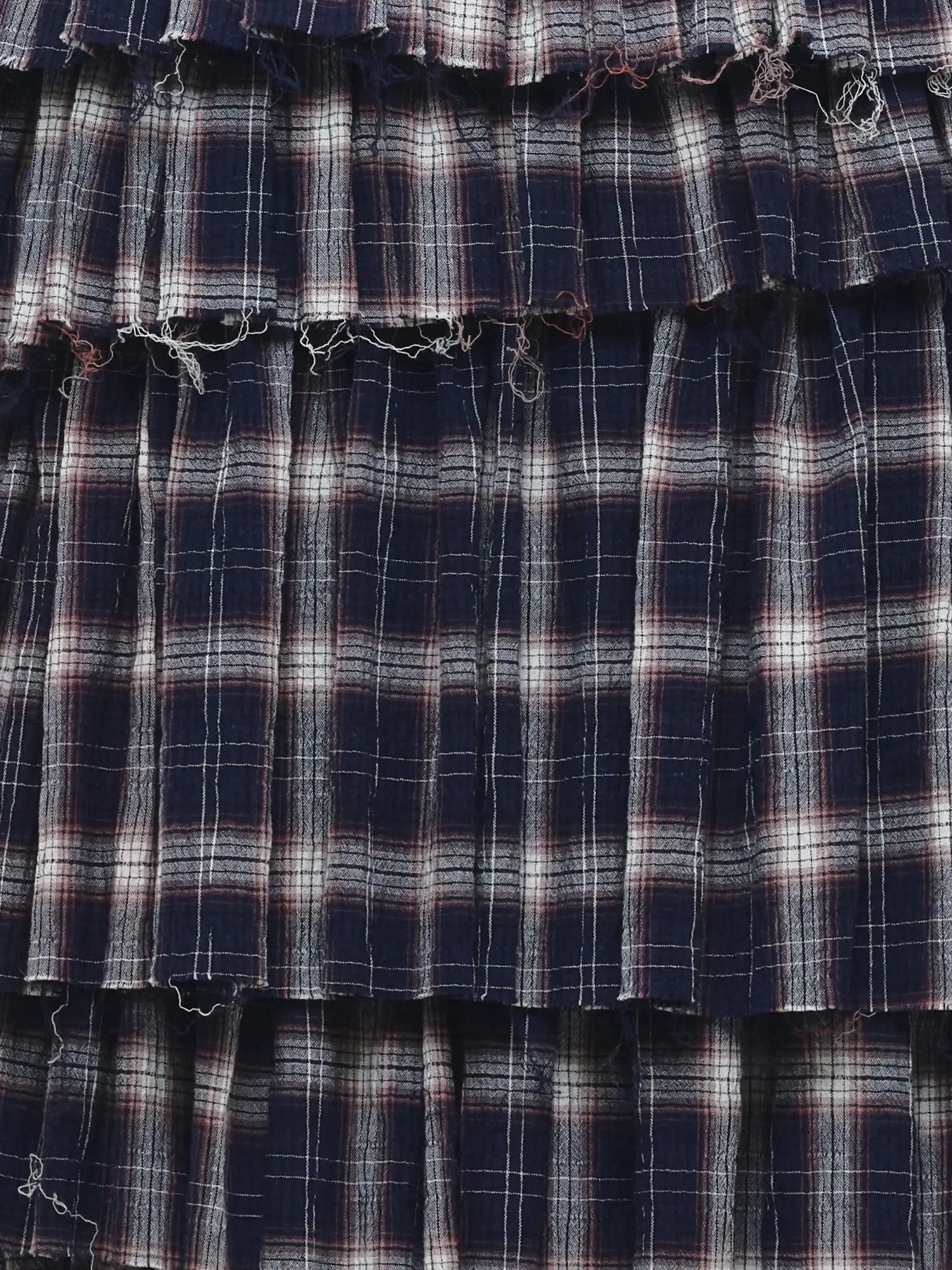 1Jinn Studio Slit Plaid Tiered Ruffle Maxi Skirt | Canton Collective