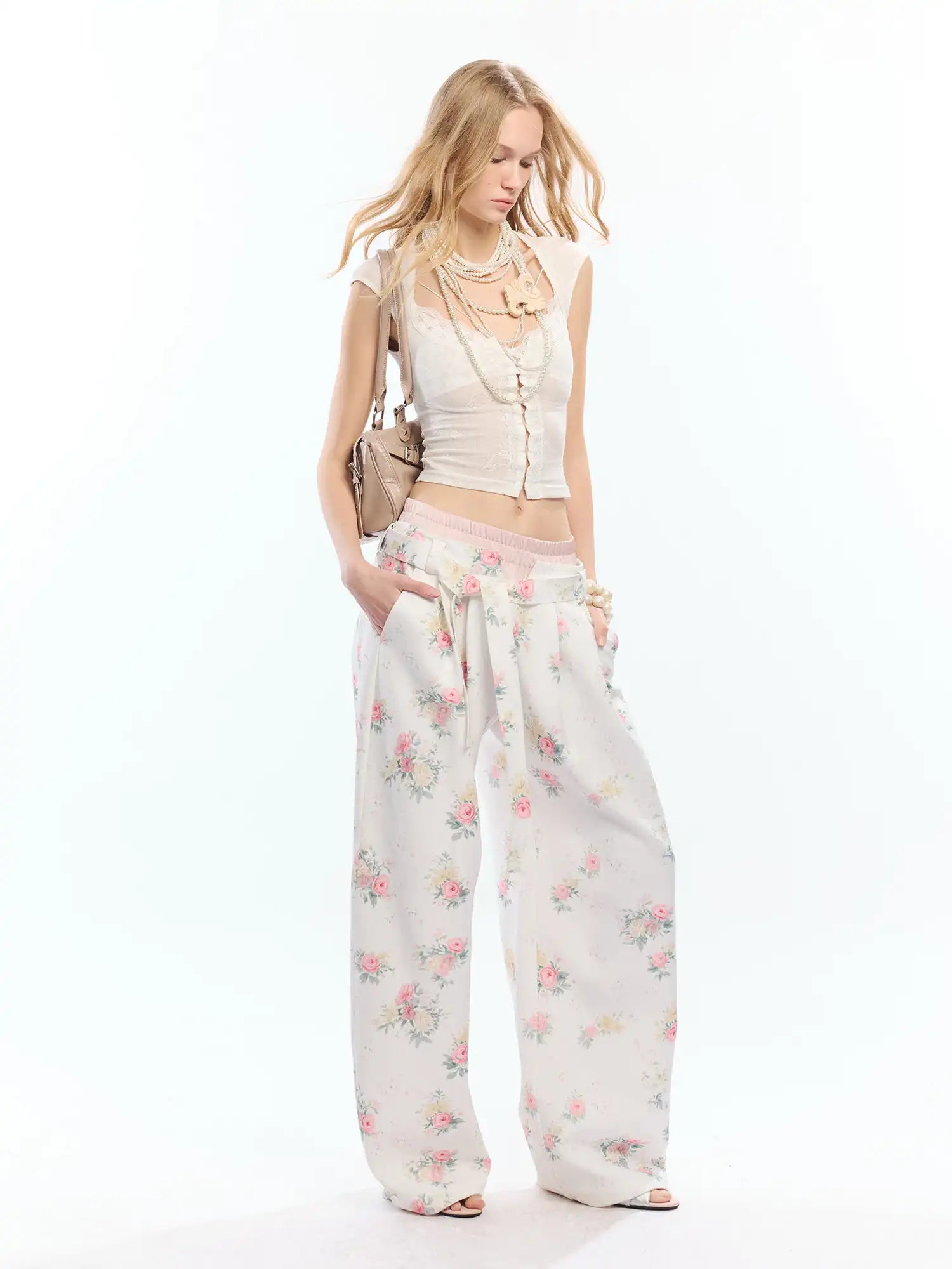 2th Desire Slouchy Deconstructed Layered High Waist Pants | Canton Collective