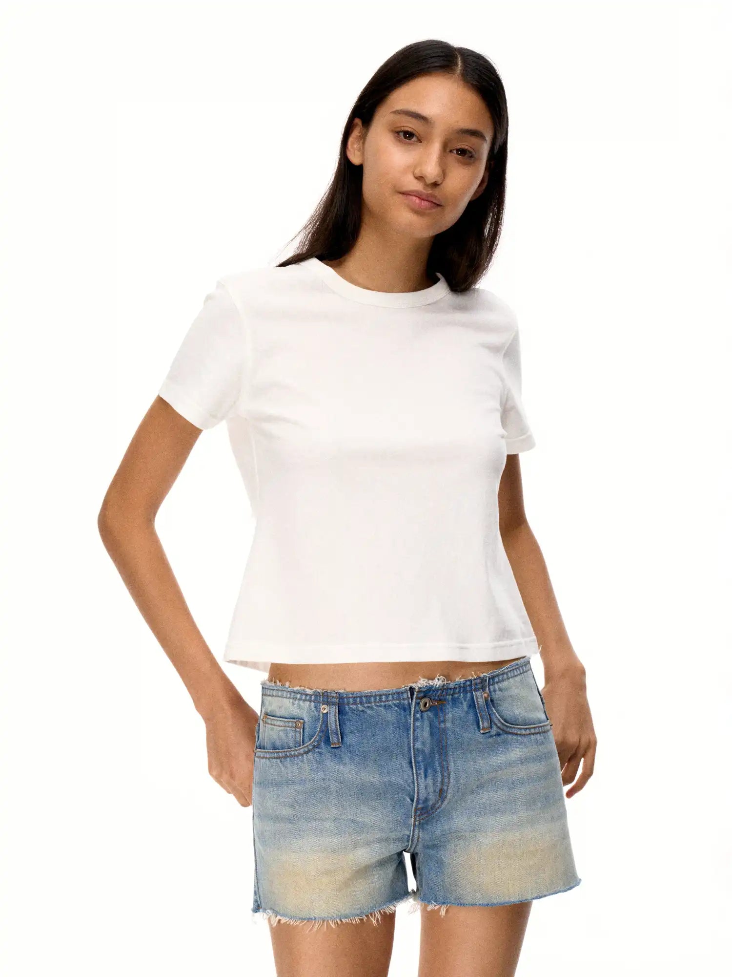 FirstFloor Soft Breathable Linen Blend Basic Boxy Tee in Box Cut | Canton Collective