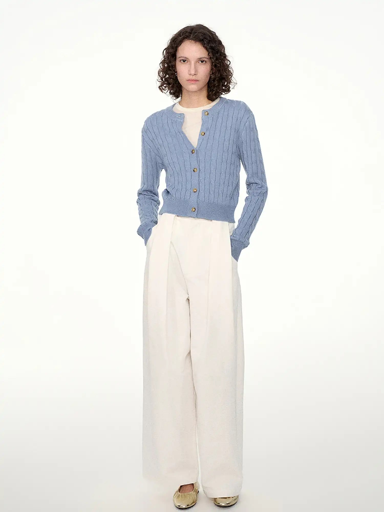 FIRST FLOOR Soft Knit Wool-Cotton Vintage Cardigan | Canton Collective