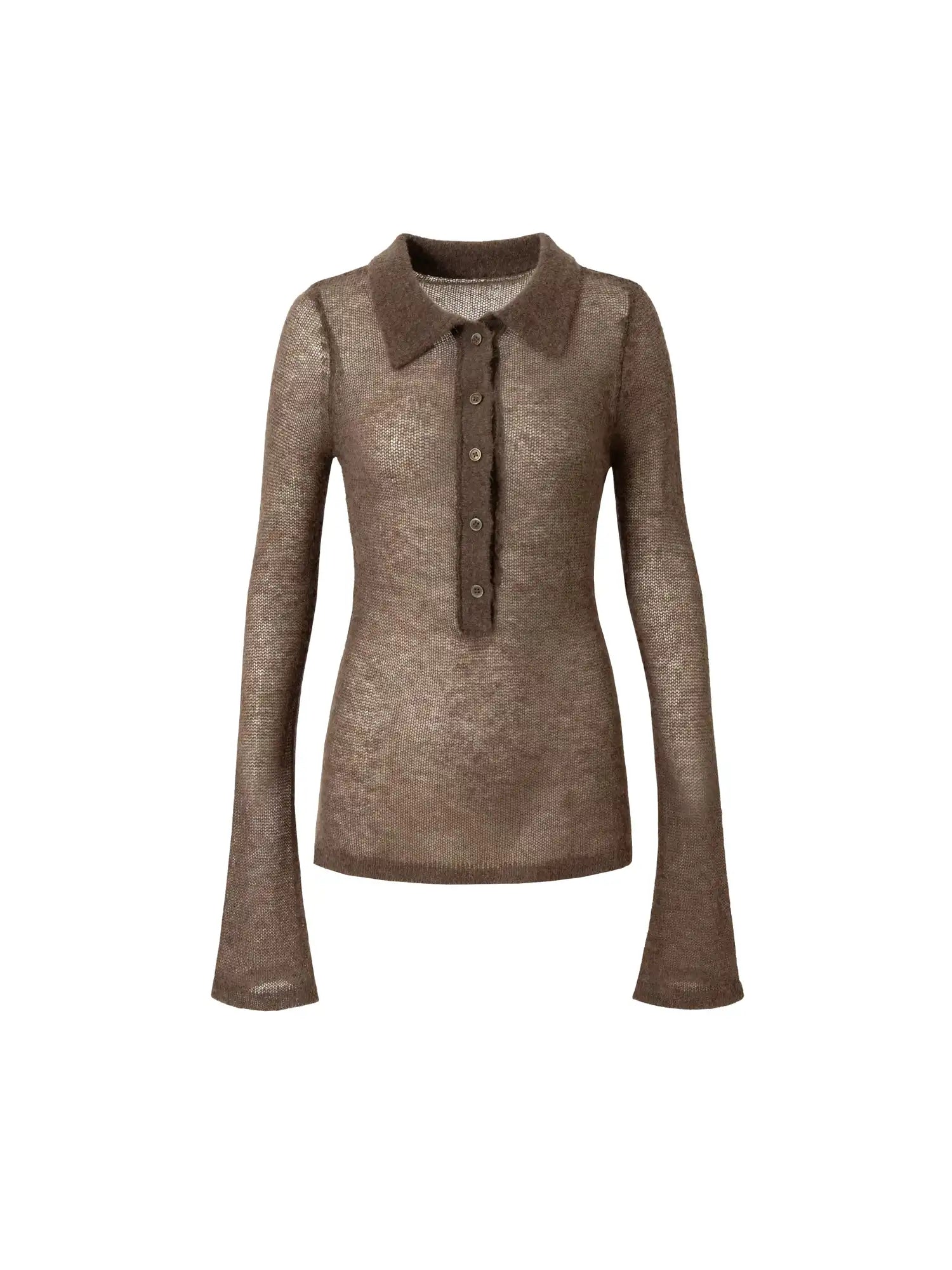 Soft Mohair Sheer Sweater Top