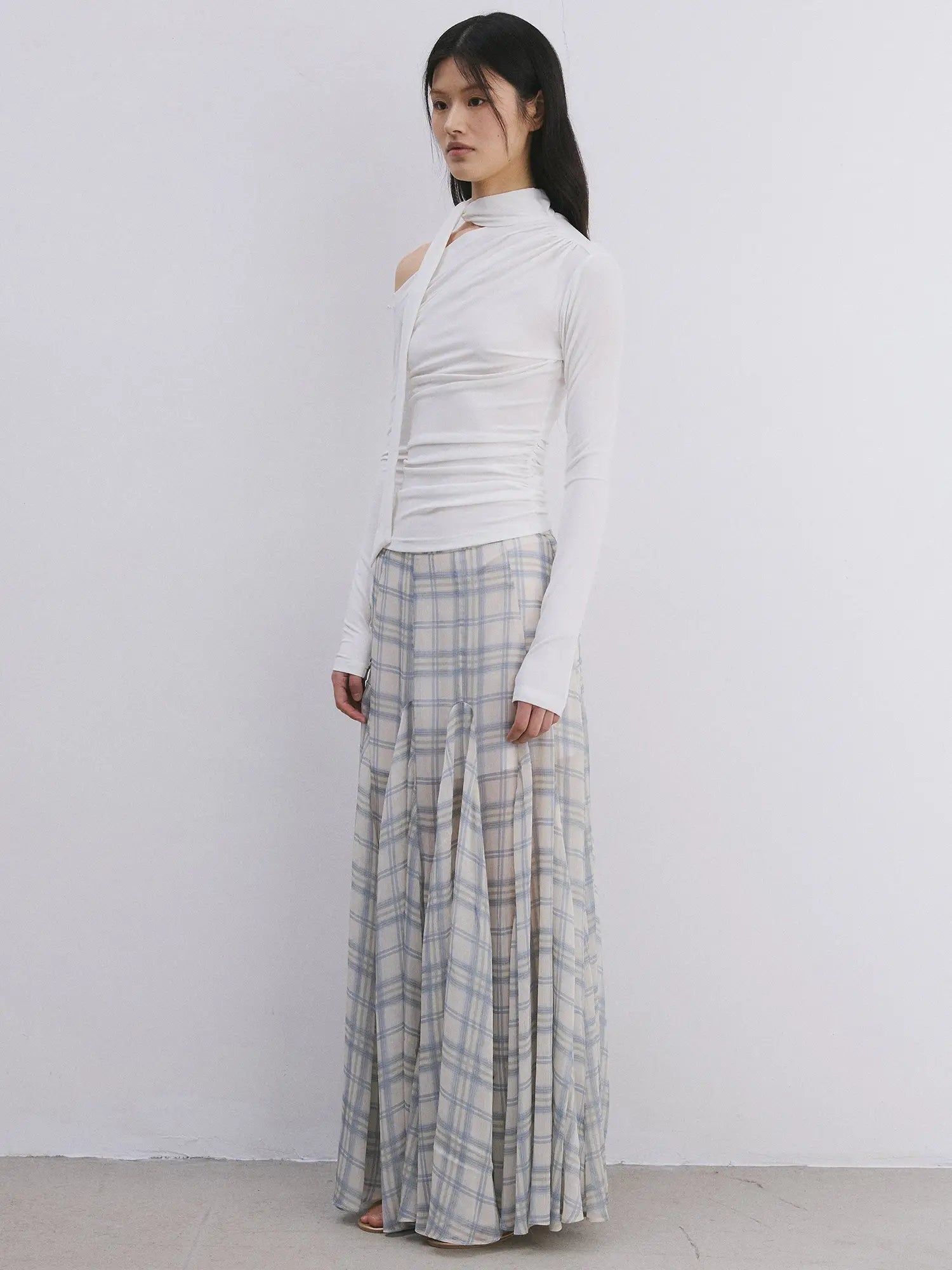 FIRST FLOOR Soft Plaid Maxi Skirt | Canton Collective