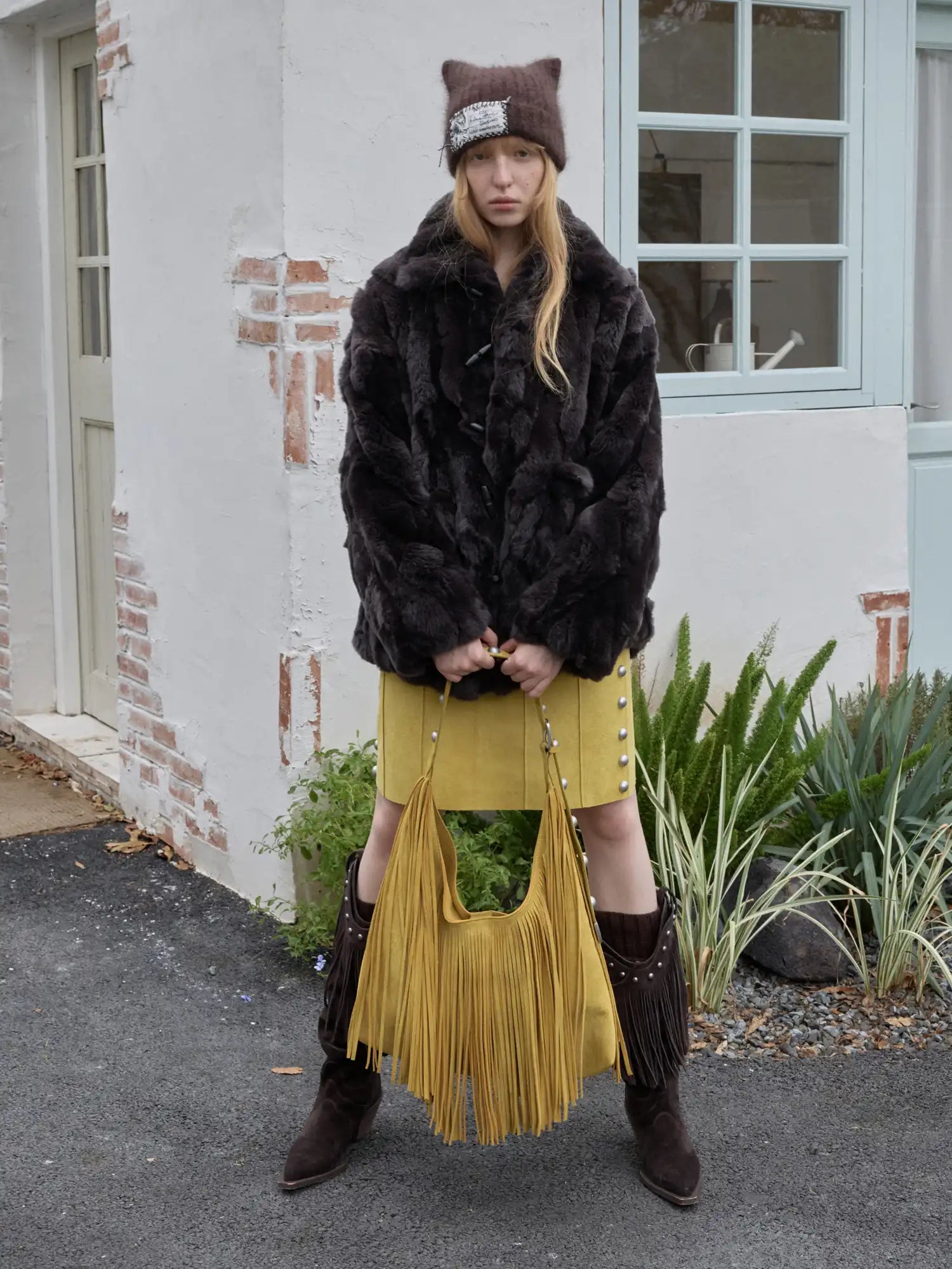 1Jinn Studio Soft Textured Rex Rabbit Fur Coat | Canton Collective
