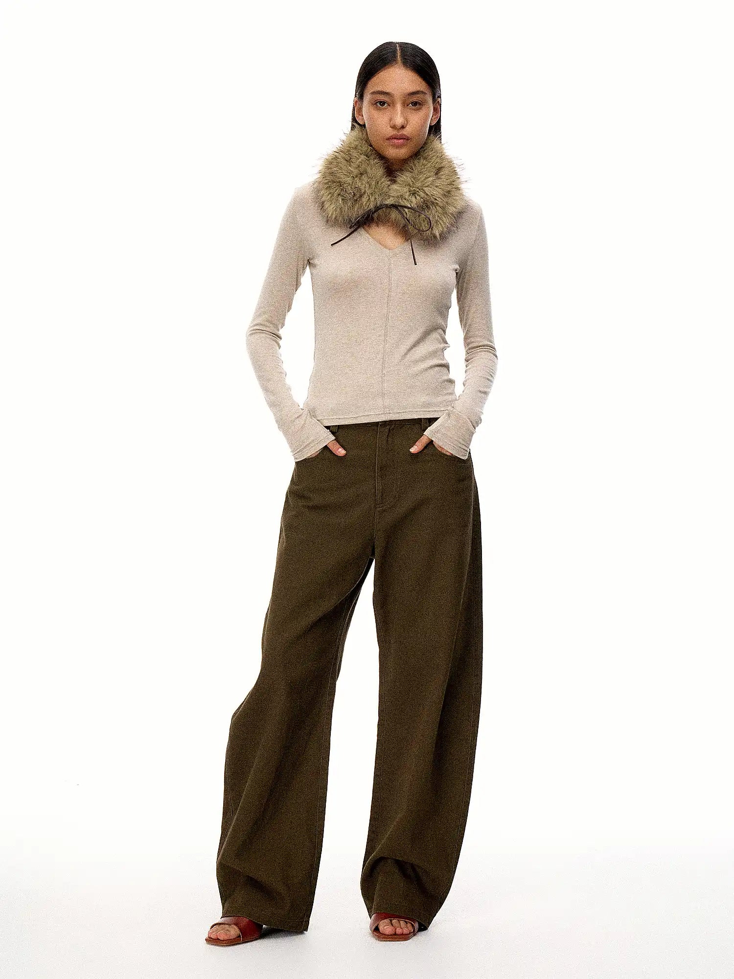 FirstFloor Soft Touch Slim Fit V-Neck Top | Canton Collective