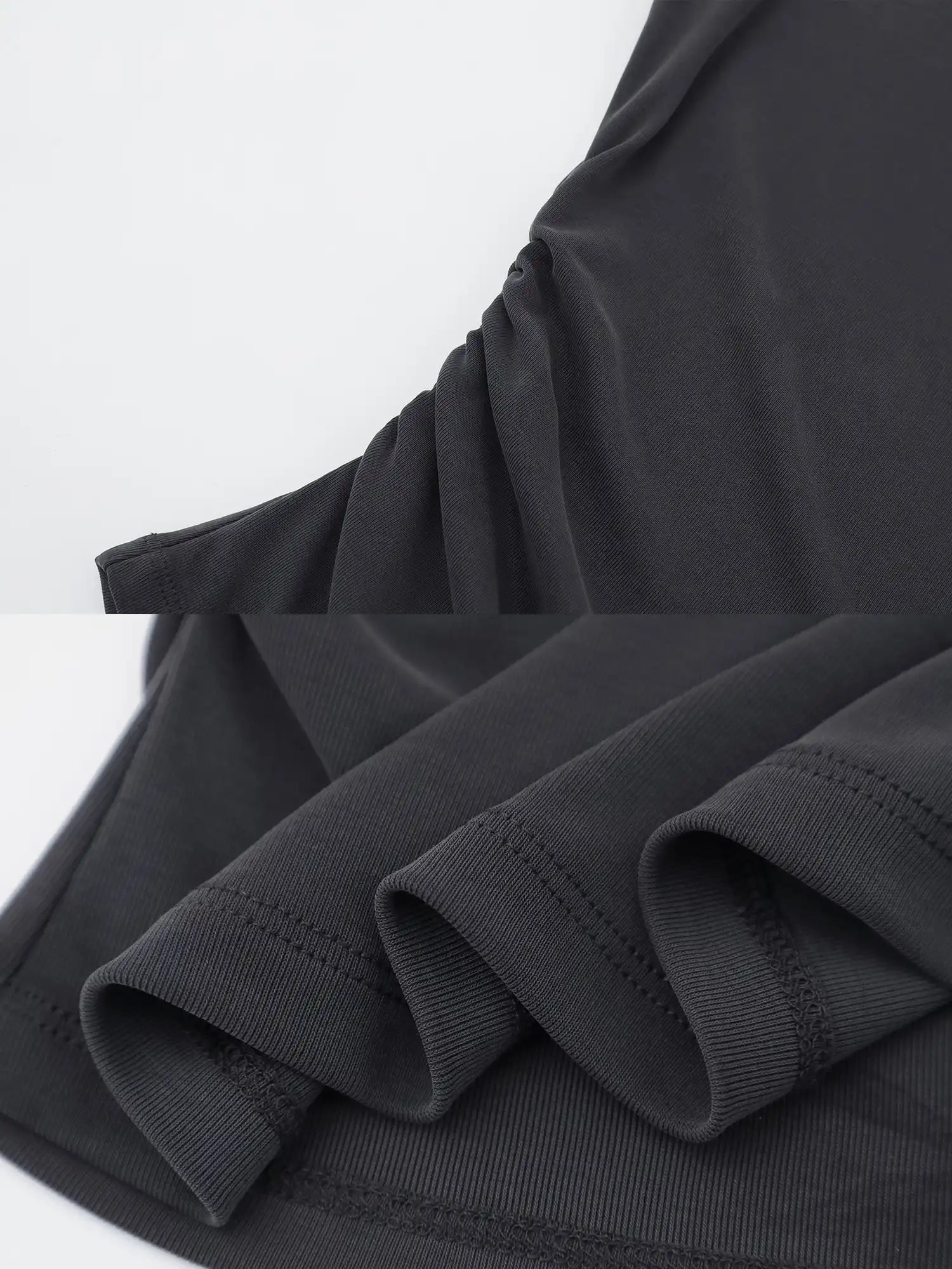 FirstFloor Solid Off Shoulder Ruched Crop Asymmetrical Top | Canton Collective