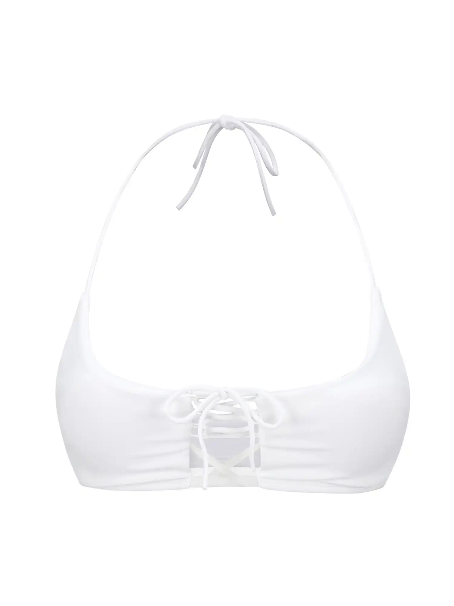 Ayo Spaghetti Strap Pointelle Tie-Front Bralette | Canton Collective