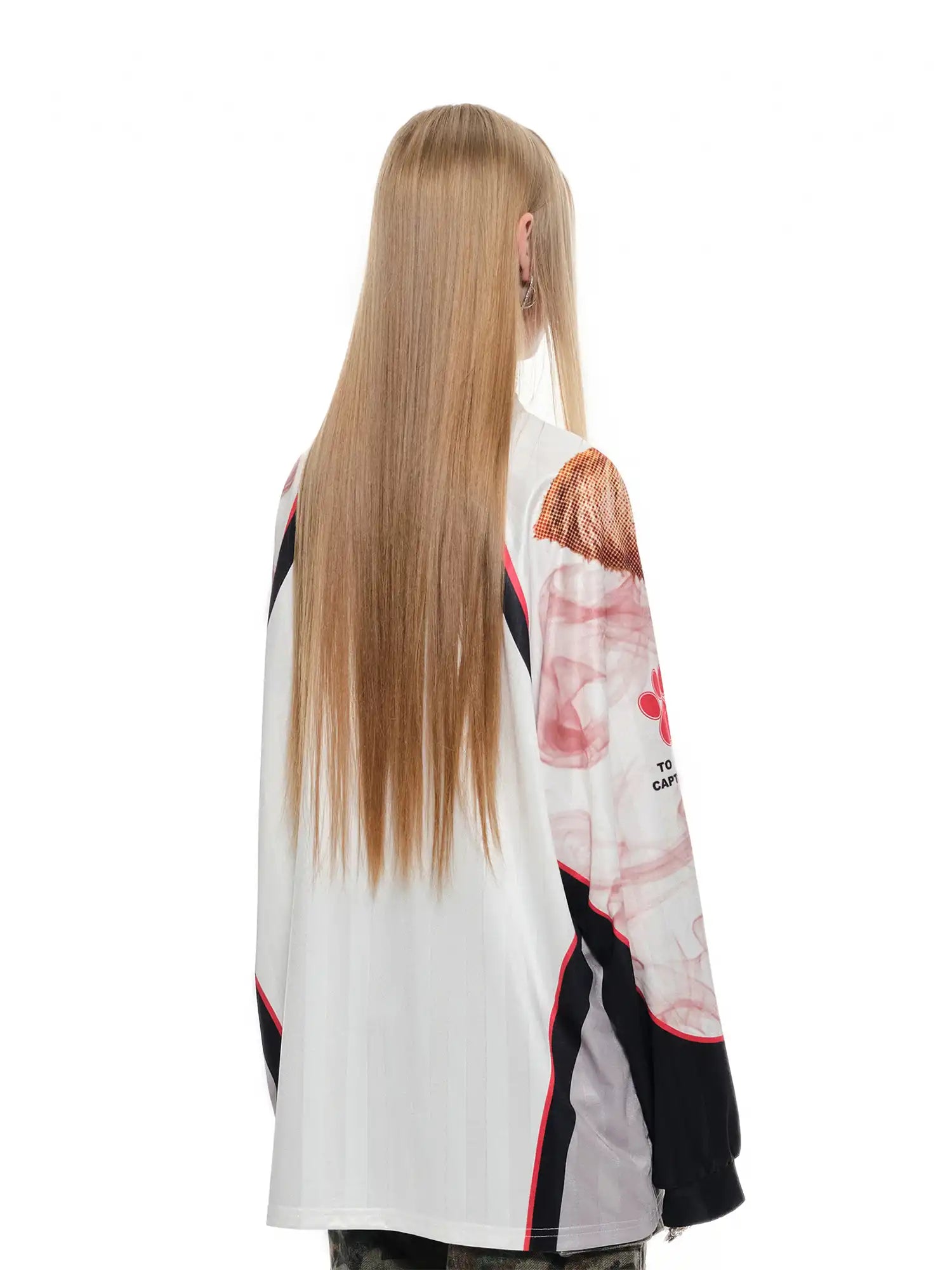 1Jinn Studio Sporty Cat Face Satin V-neck Top | Canton Collective