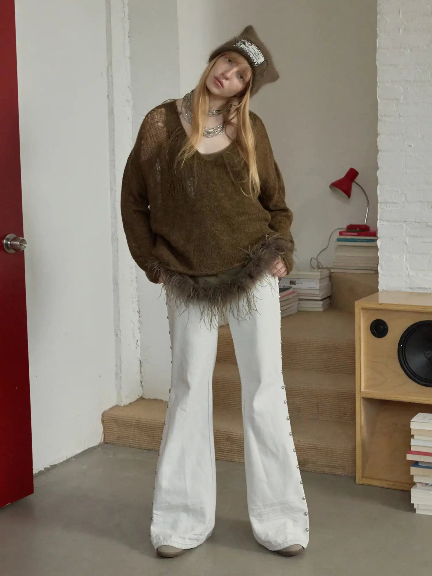 1Jinn Studio Star Cutout Knit Sweater | Canton Collective