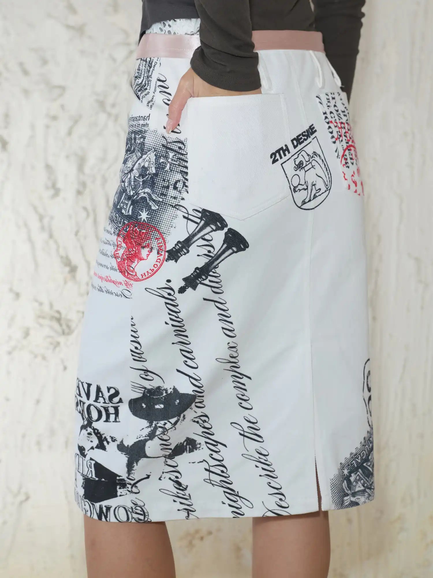 2th Desire Statement Print Skirt | Canton Collective
