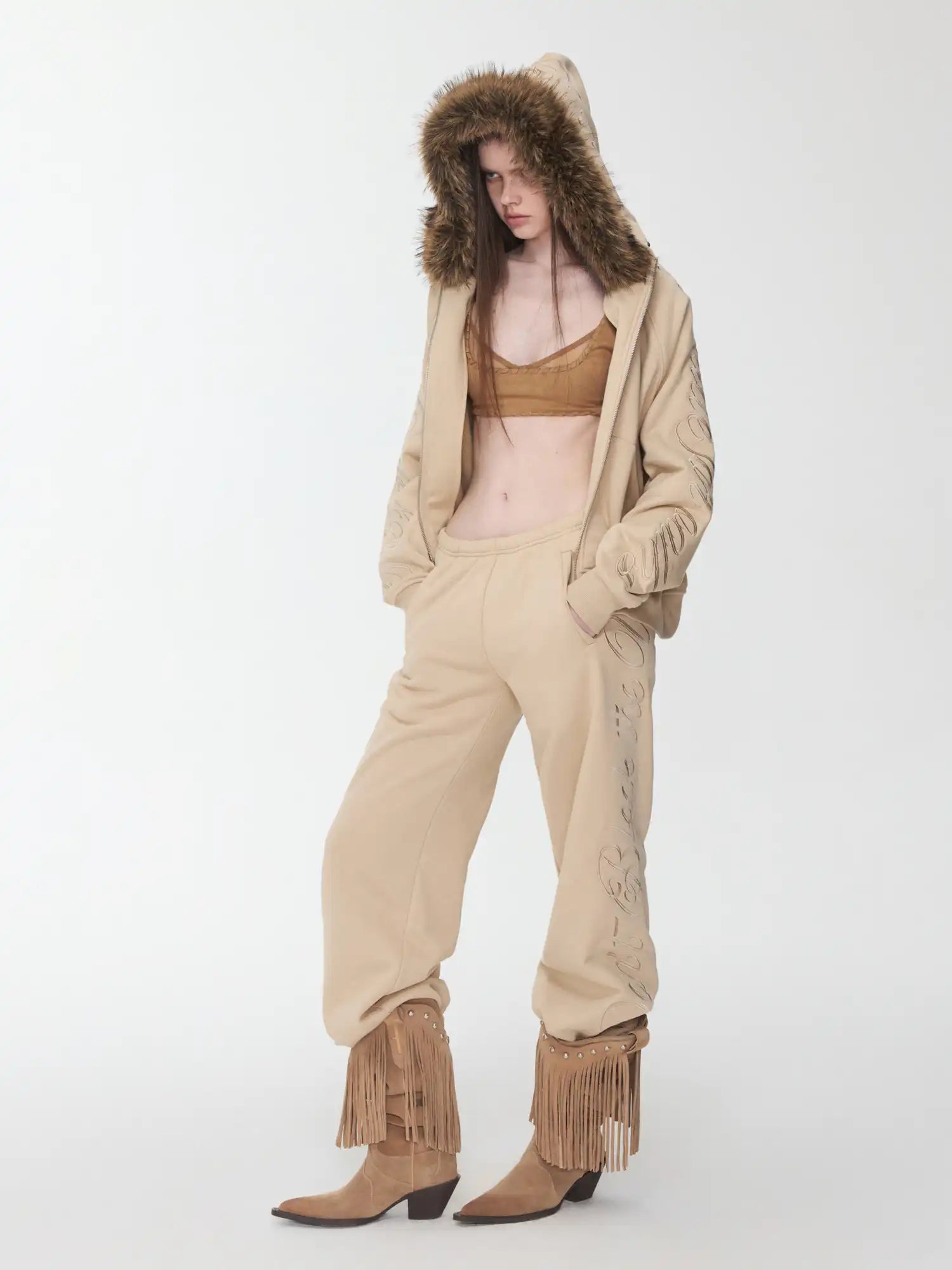 1Jinn Studio Street-Style Embroidered Sweatpants | Canton Collective