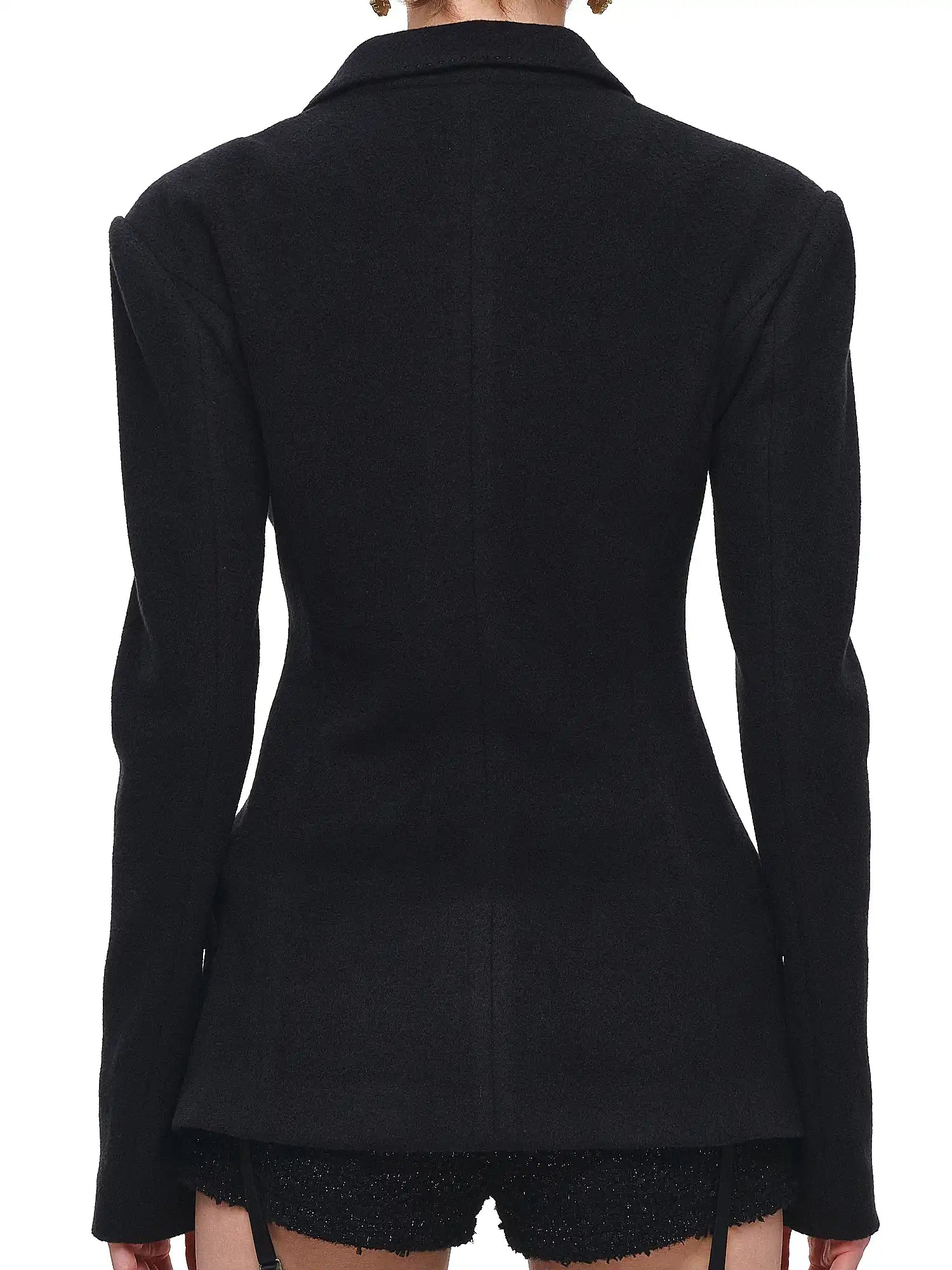 1Jinn Studio Street Style Black Double-Breasted Peplum Blazer | Canton Collective