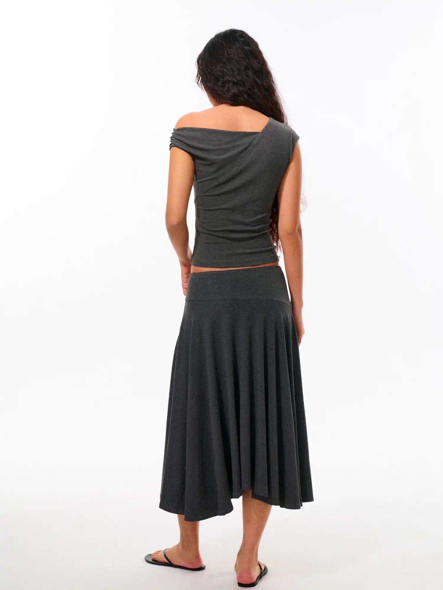 FirstFloor Stretchy Pleated Midi Skirt | Canton Collective