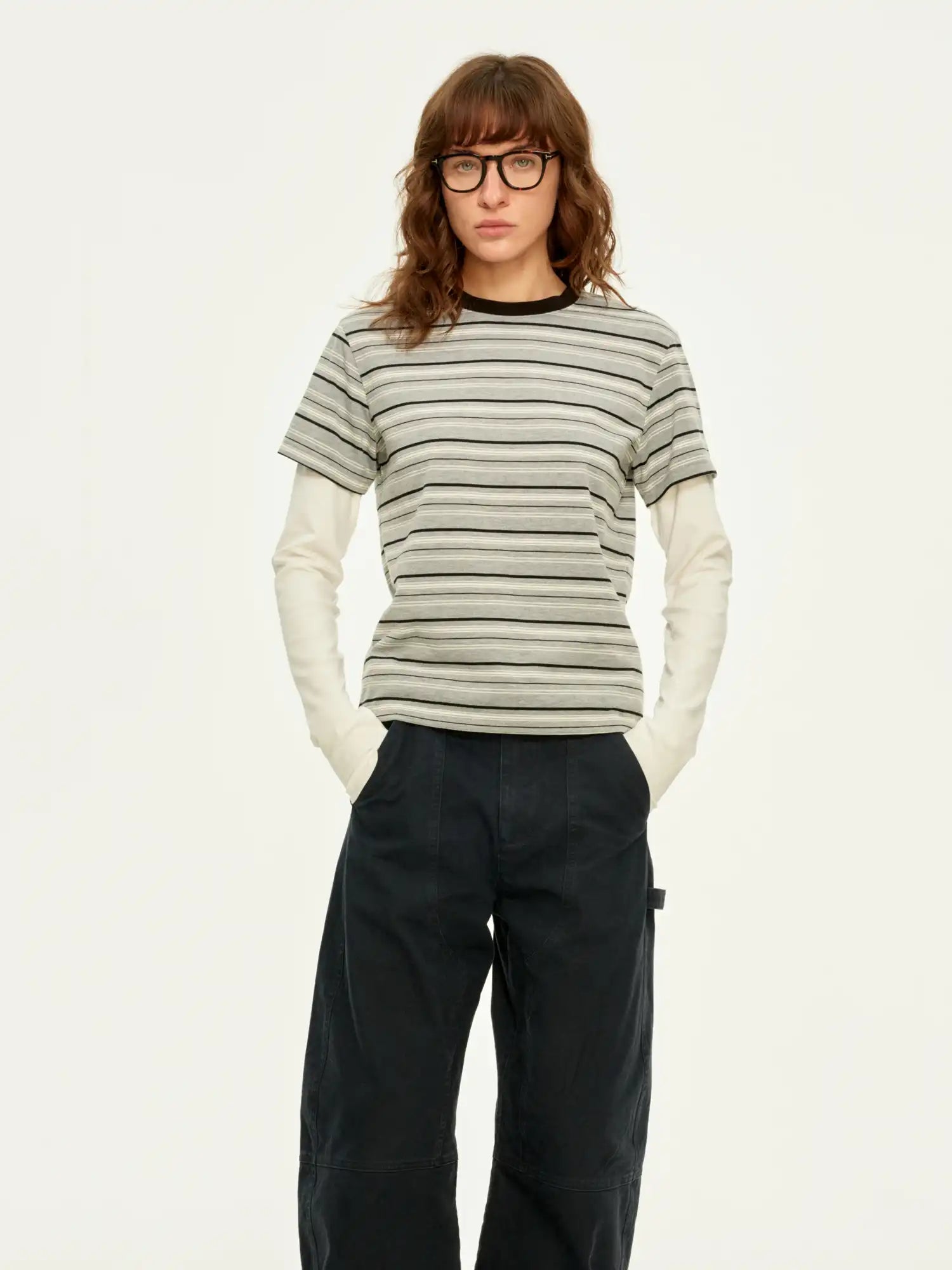 FirstFloor Stripe Mock Layer Top | Canton Collective