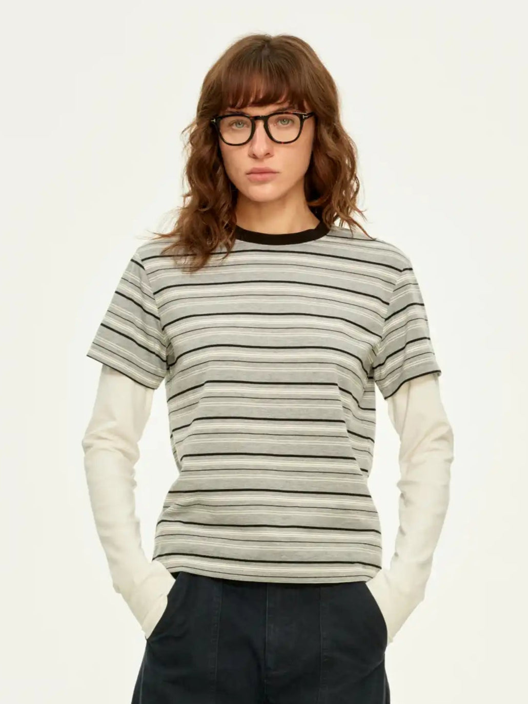 FirstFloor Stripe Mock Layer Top | Canton Collective
