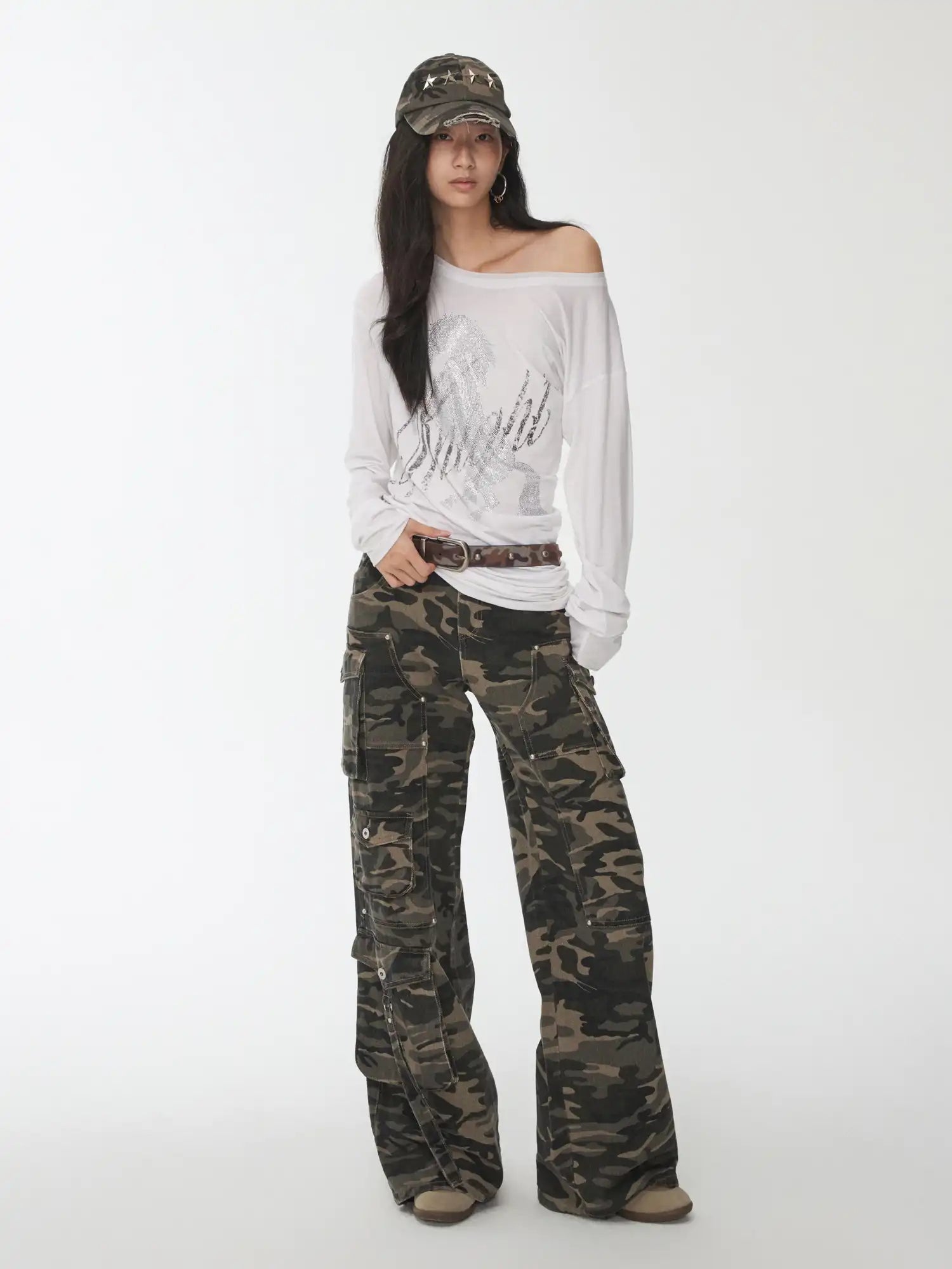 1Jinn Studio Studded off-shoulder Top | Canton Collective