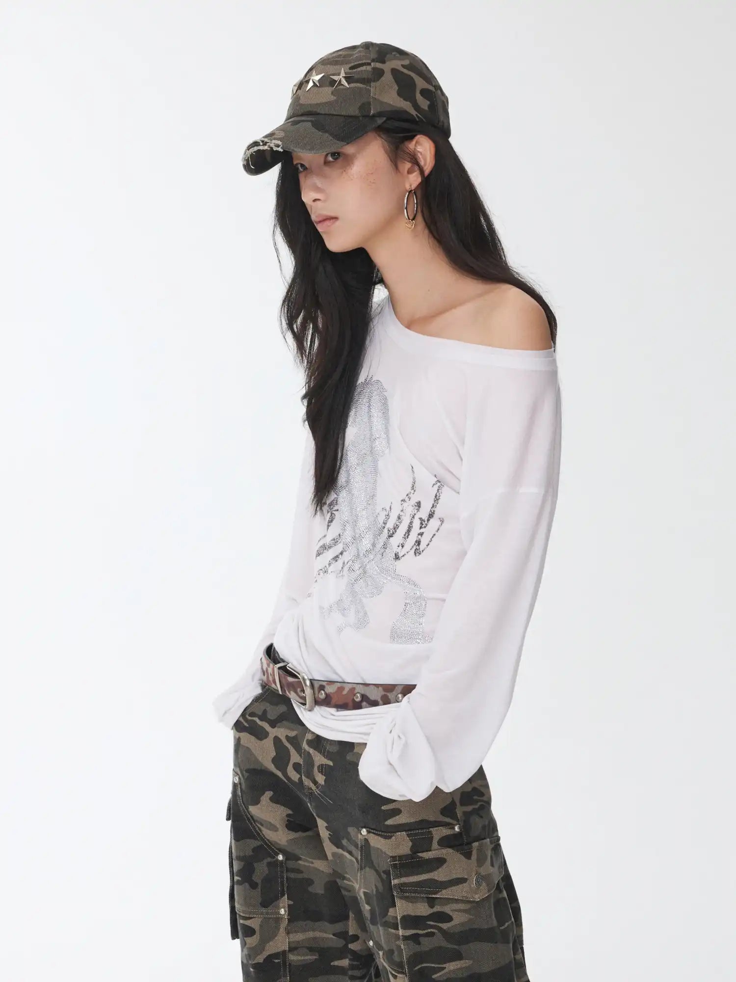 1Jinn Studio Studded off-shoulder Top | Canton Collective