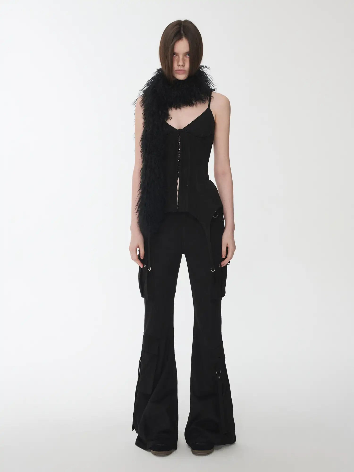 1Jinn Studio Suede Flared Cargo Pants | Canton Collective