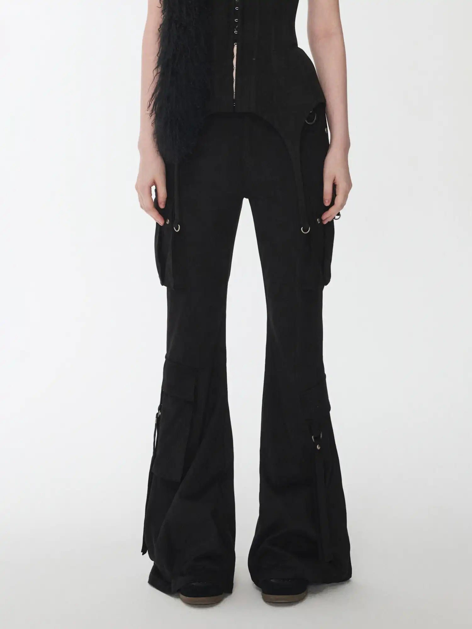 1Jinn Studio Suede Flared Cargo Pants | Canton Collective