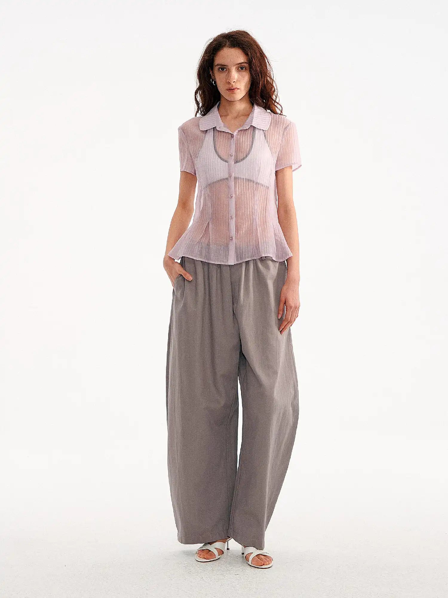 Muse Naps Tencel-Cotton Pleated Barrel Pants | Canton Collective