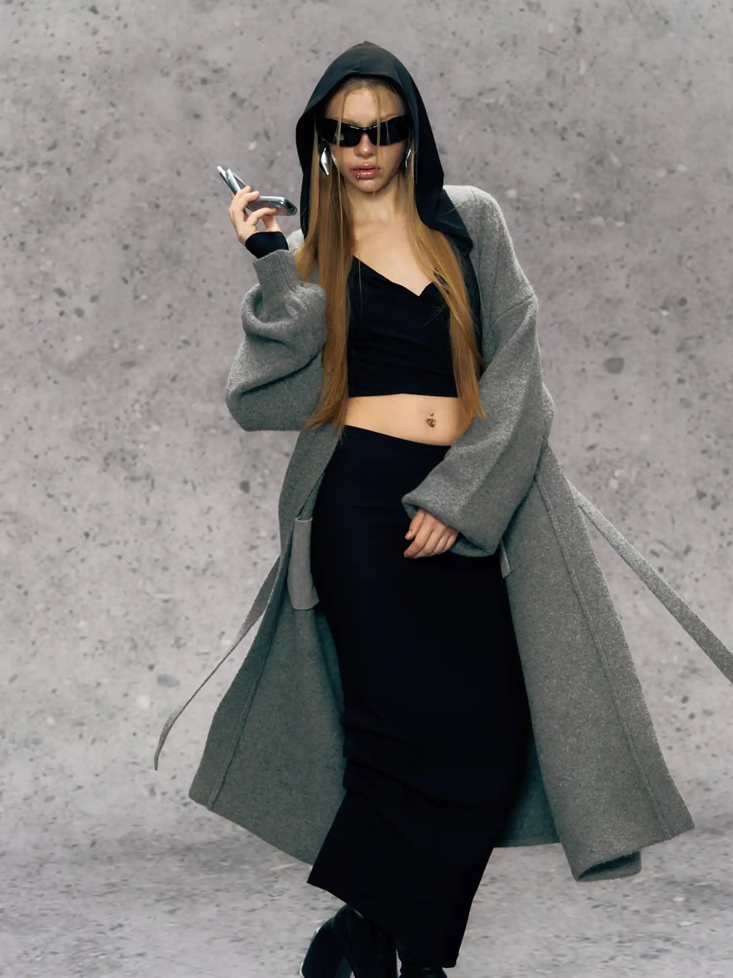 Deleteex Texture Knit Robe Coat | Canton Collective