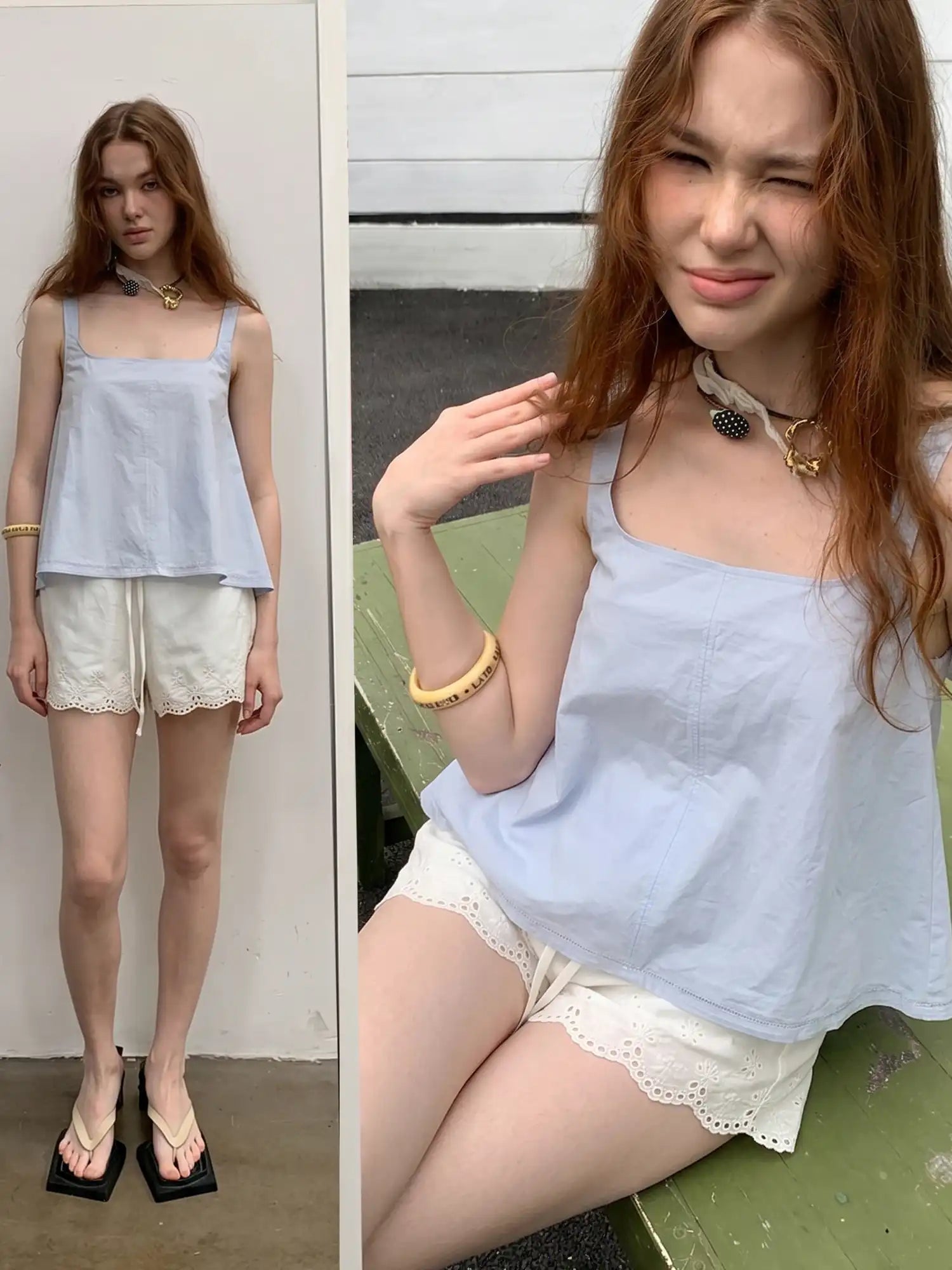 CantonCollective Design Tie-Back Cotton Camisole Tank | Canton Collective