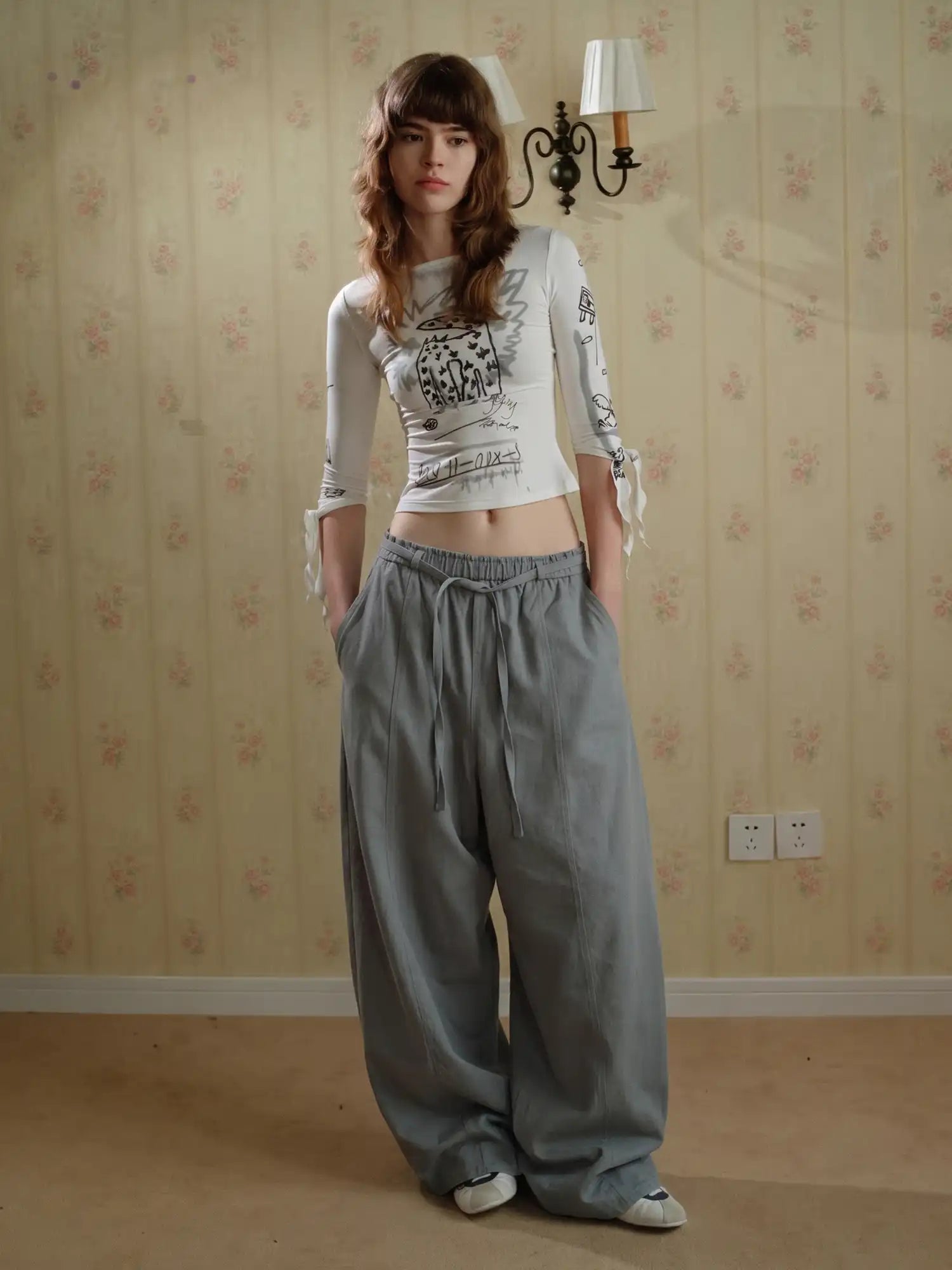 CantonCollective Design Tie-Front Oversized Balloon Pants | Canton Collective