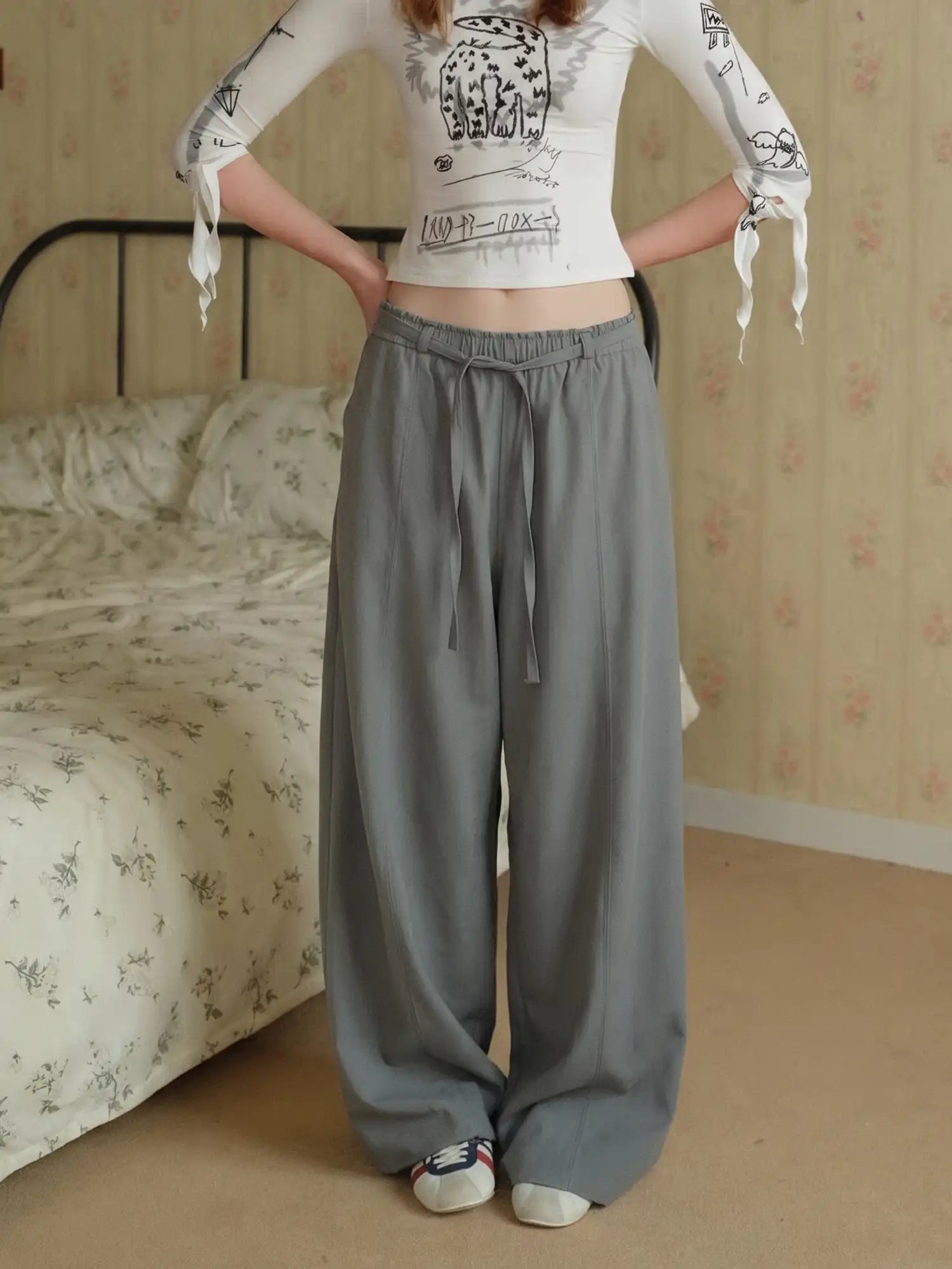 CantonCollective Design Tie-Front Oversized Balloon Pants | Canton Collective
