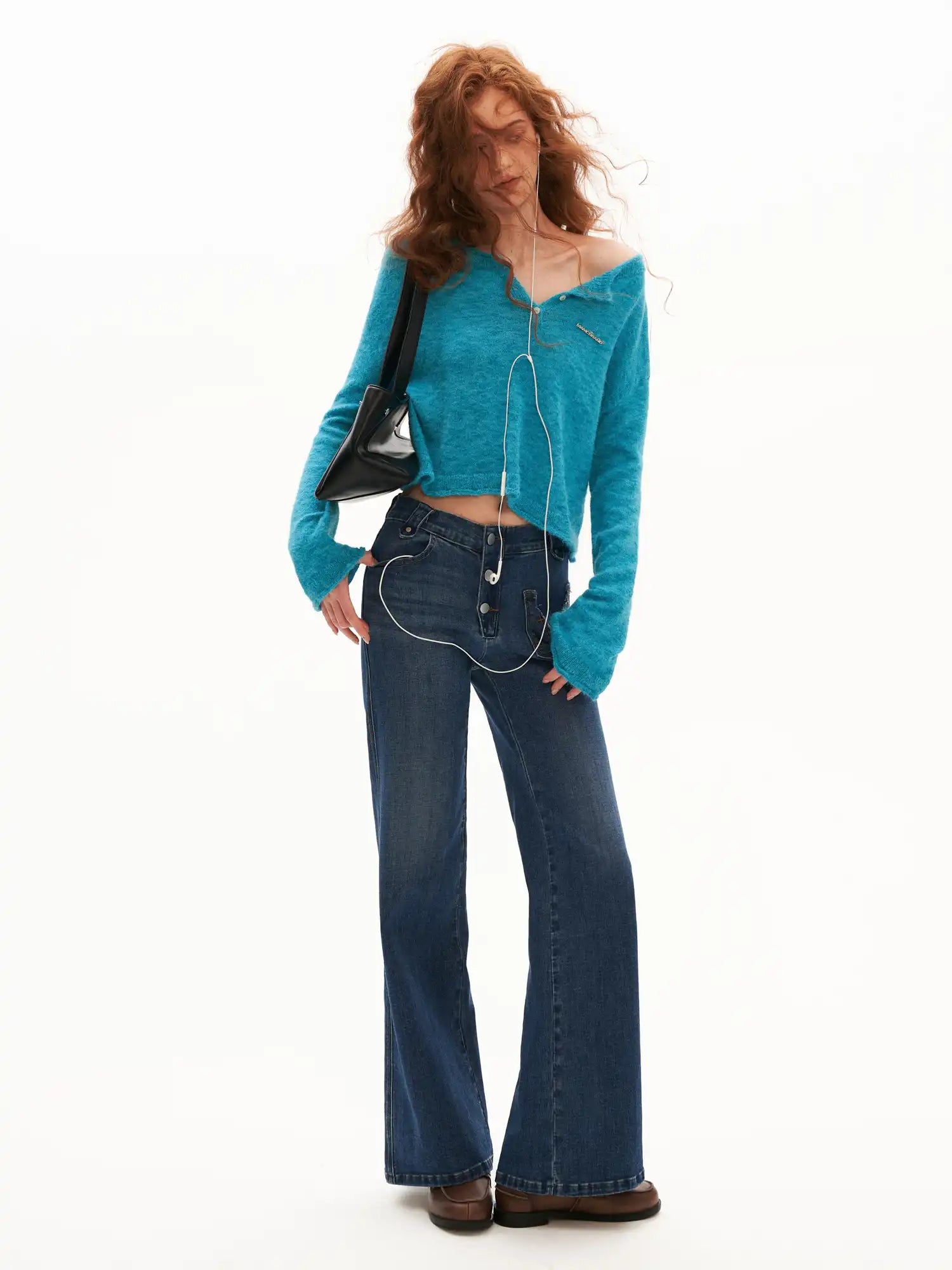 MAMC Tie Back Brushed Open Back Sweater | Canton Collective