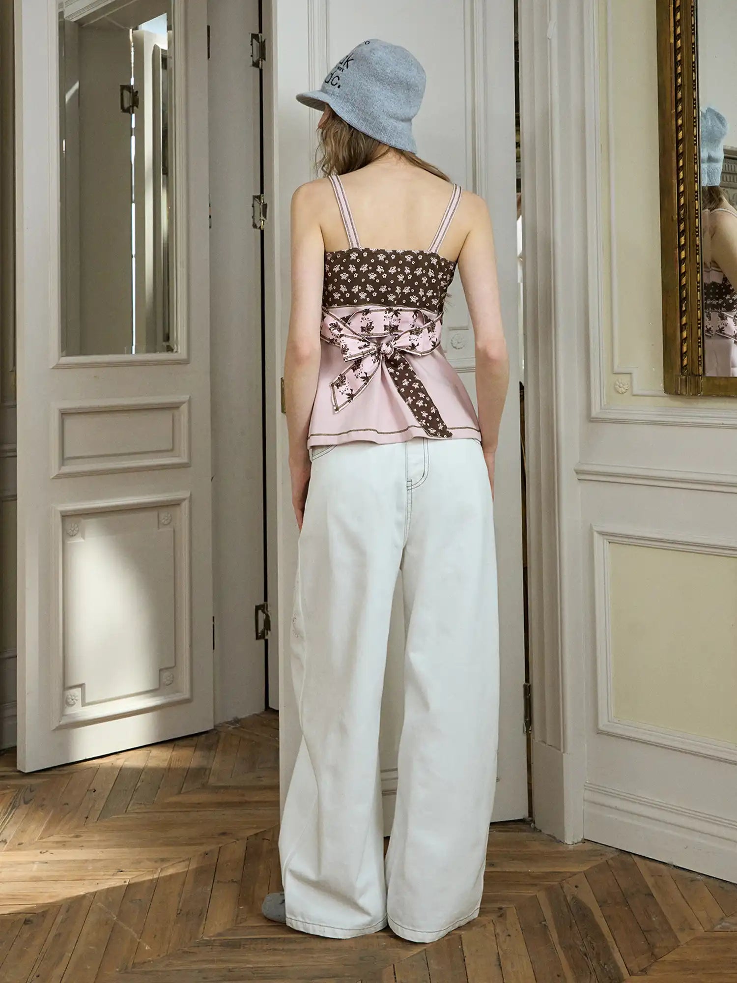 Deleteex Tie Back Floral Babydoll Tank Top | Canton Collective