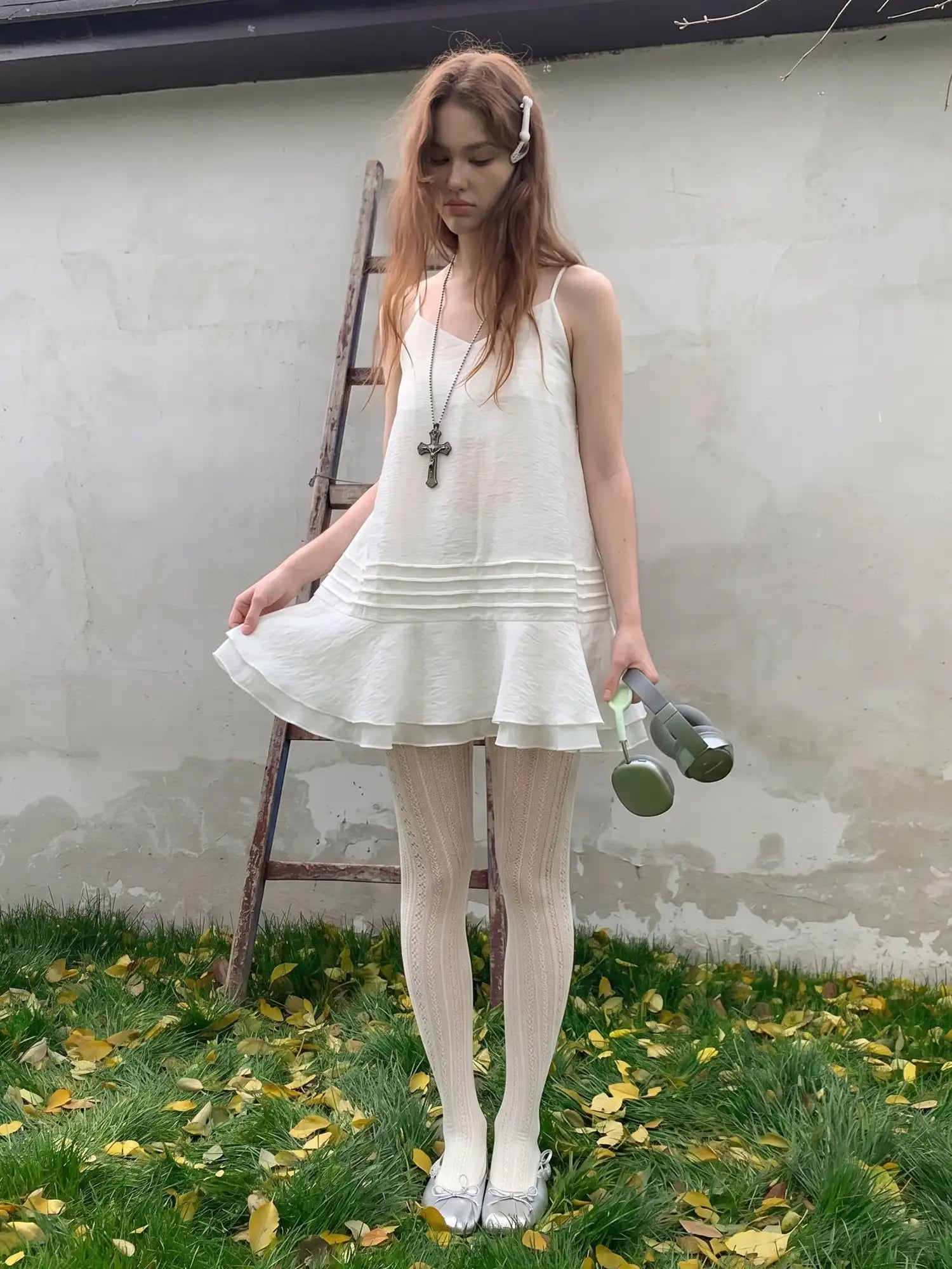 CantonCollective Design Tiered Ruffle Hem Slip Mini Dress | Canton Collective