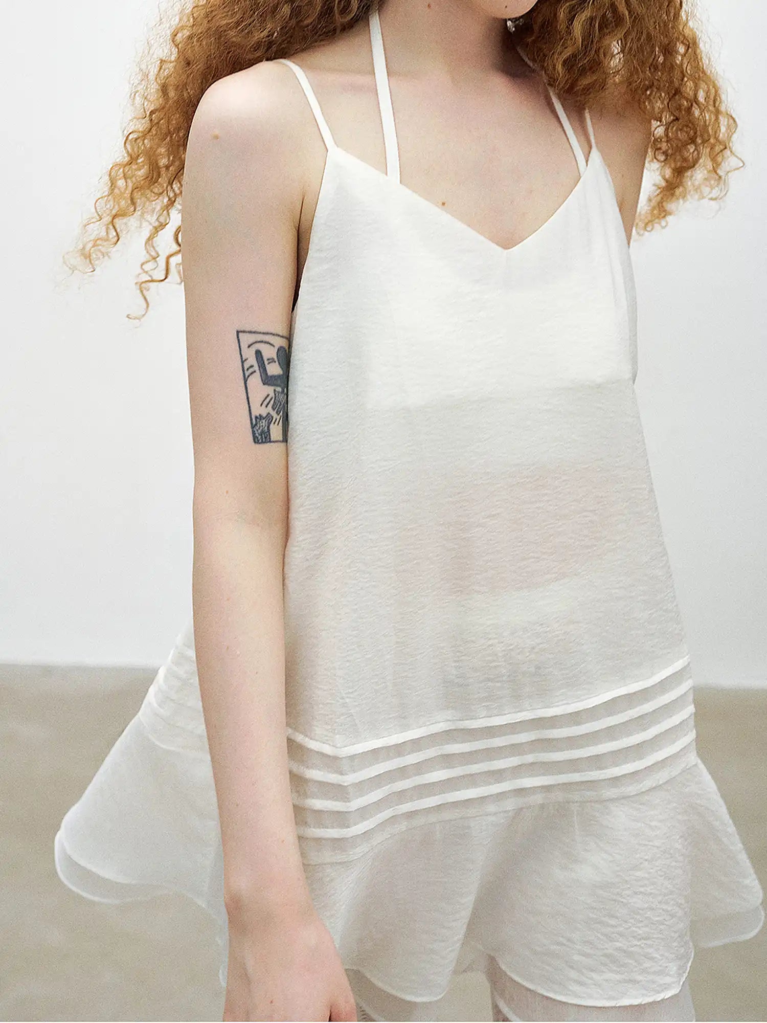 CantonCollective Design Tiered Ruffle Hem Slip Mini Dress | Canton Collective