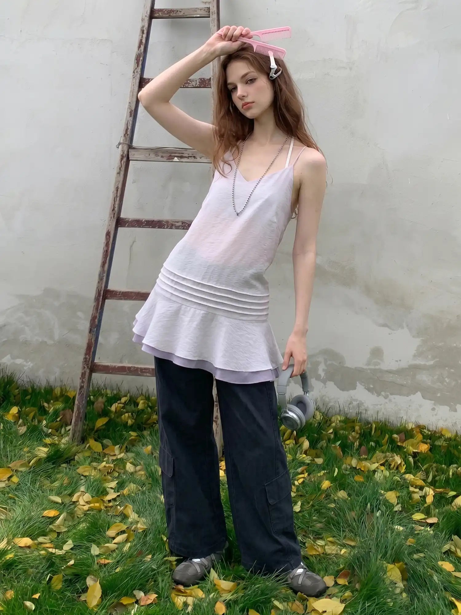 CantonCollective Design Tiered Ruffle Hem Slip Mini Dress | Canton Collective
