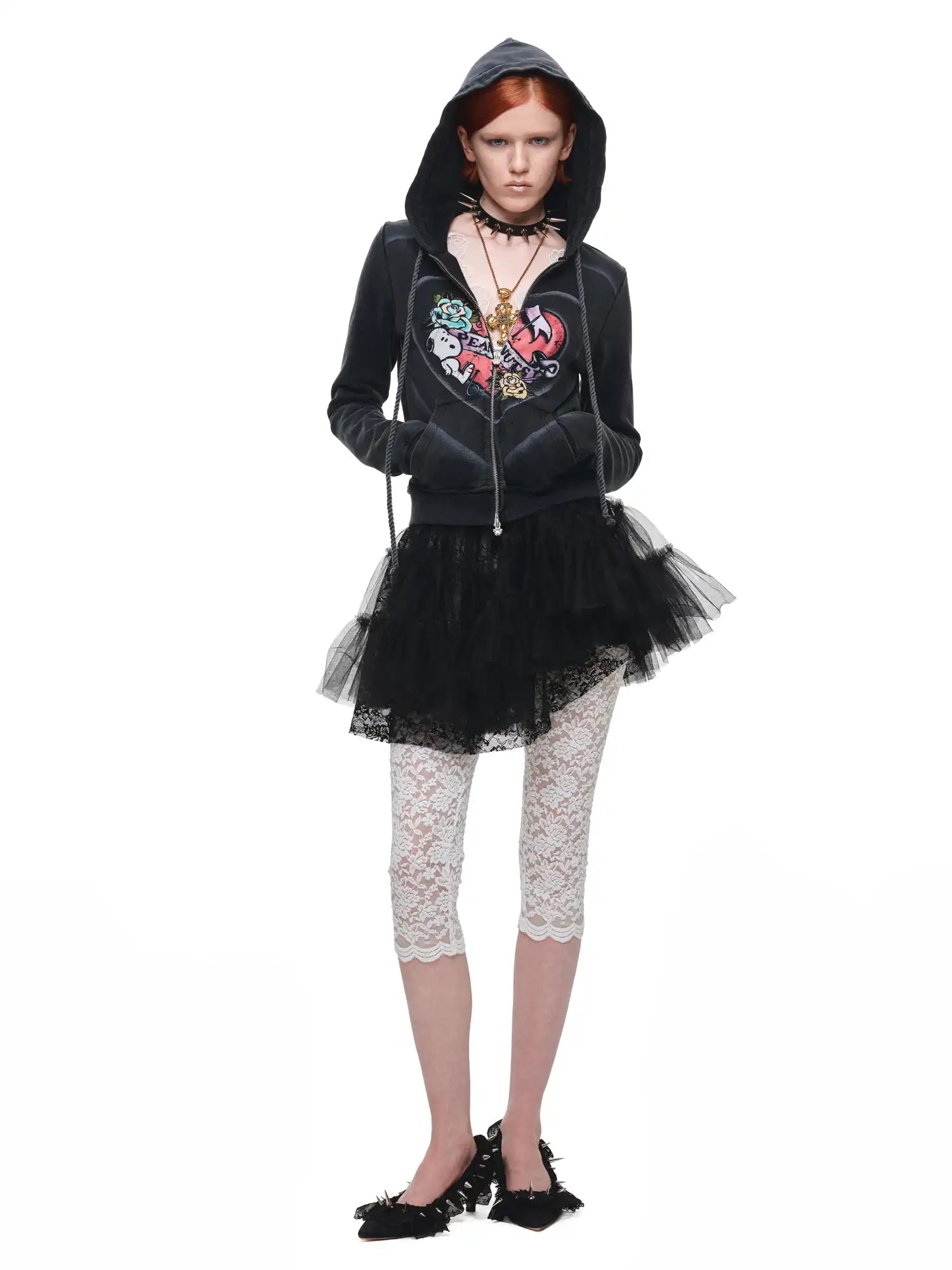 1Jinn Studio Tiered Tulle Lace Ruffle Mini Skirt | Canton Collective