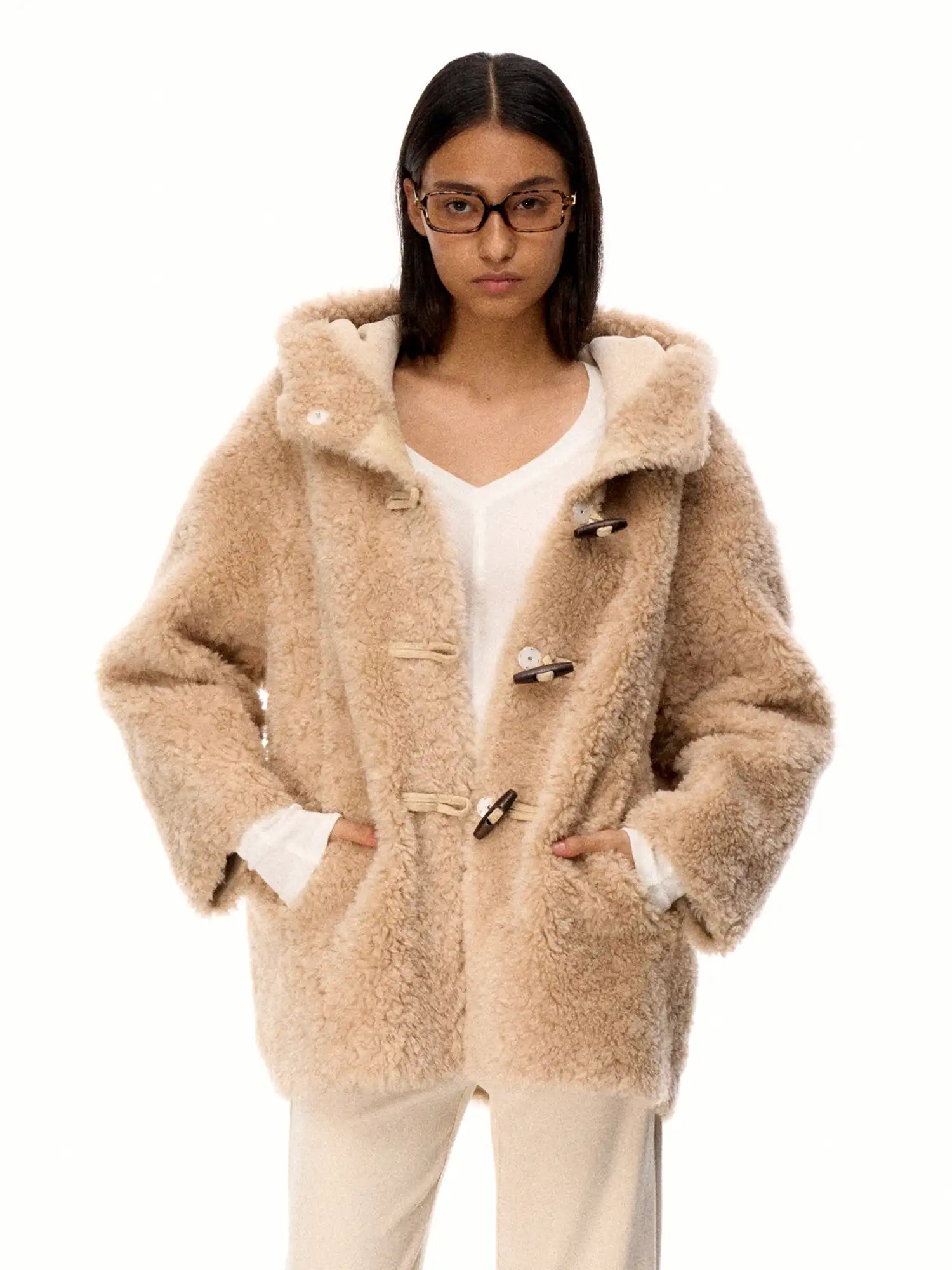 FirstFloor Toggle Button Lambswool Hooded Jacket | Canton Collective