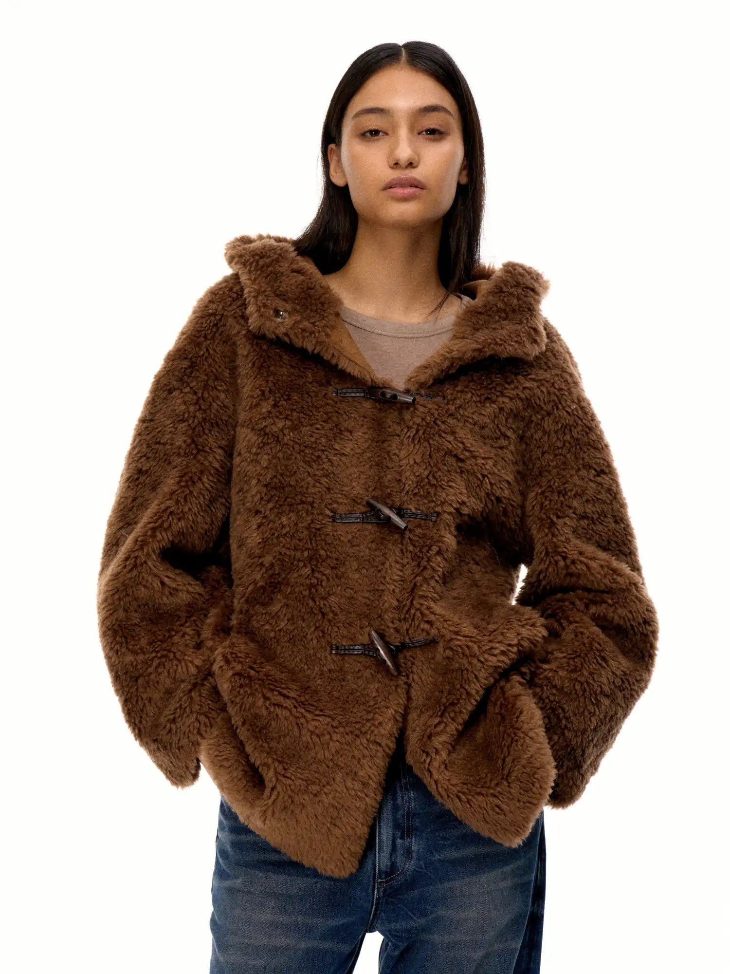 FirstFloor Toggle Button Lambswool Hooded Jacket | Canton Collective