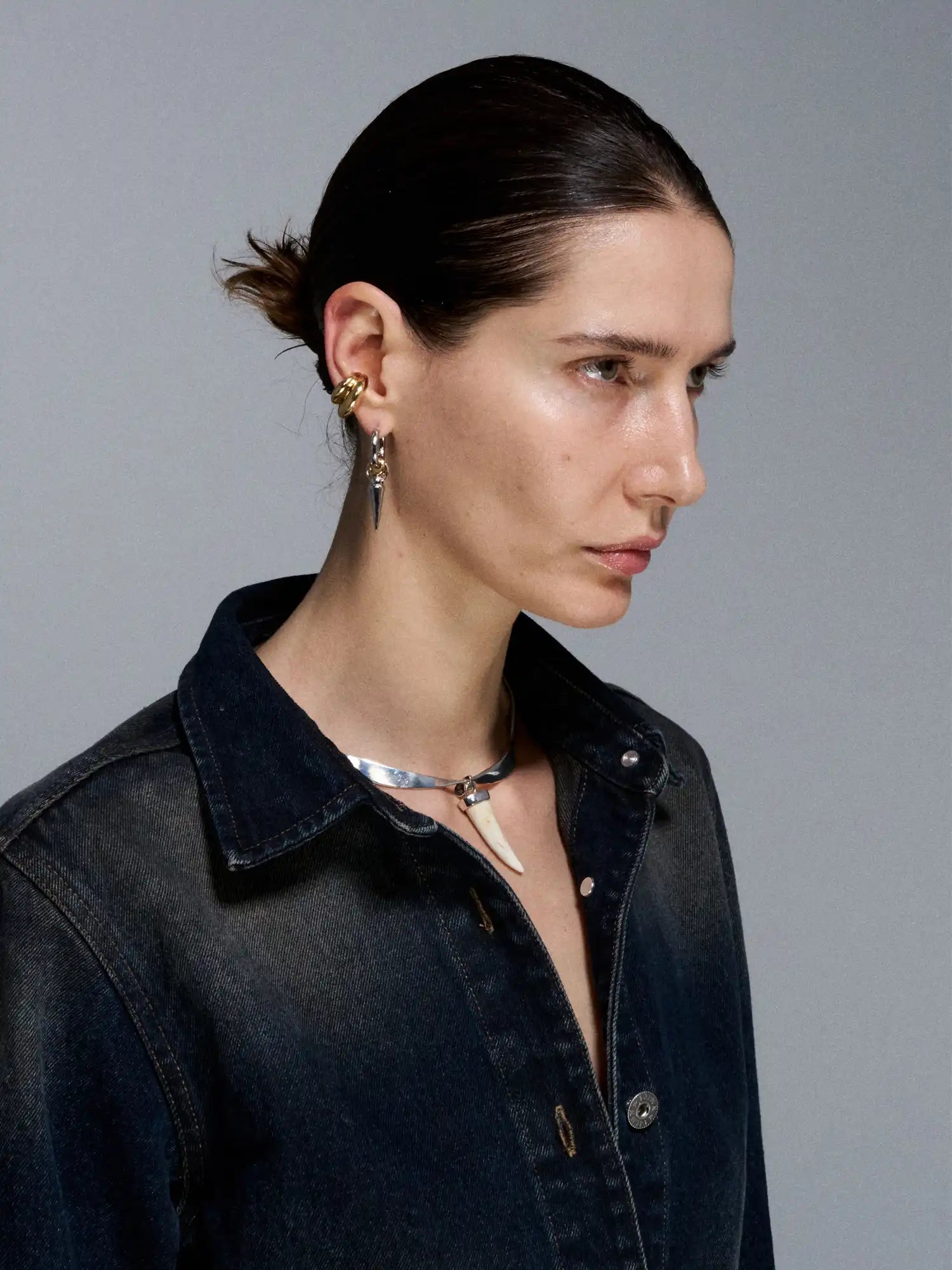 1Jinn M2M Toothbone Design Earrings | Canton Collective