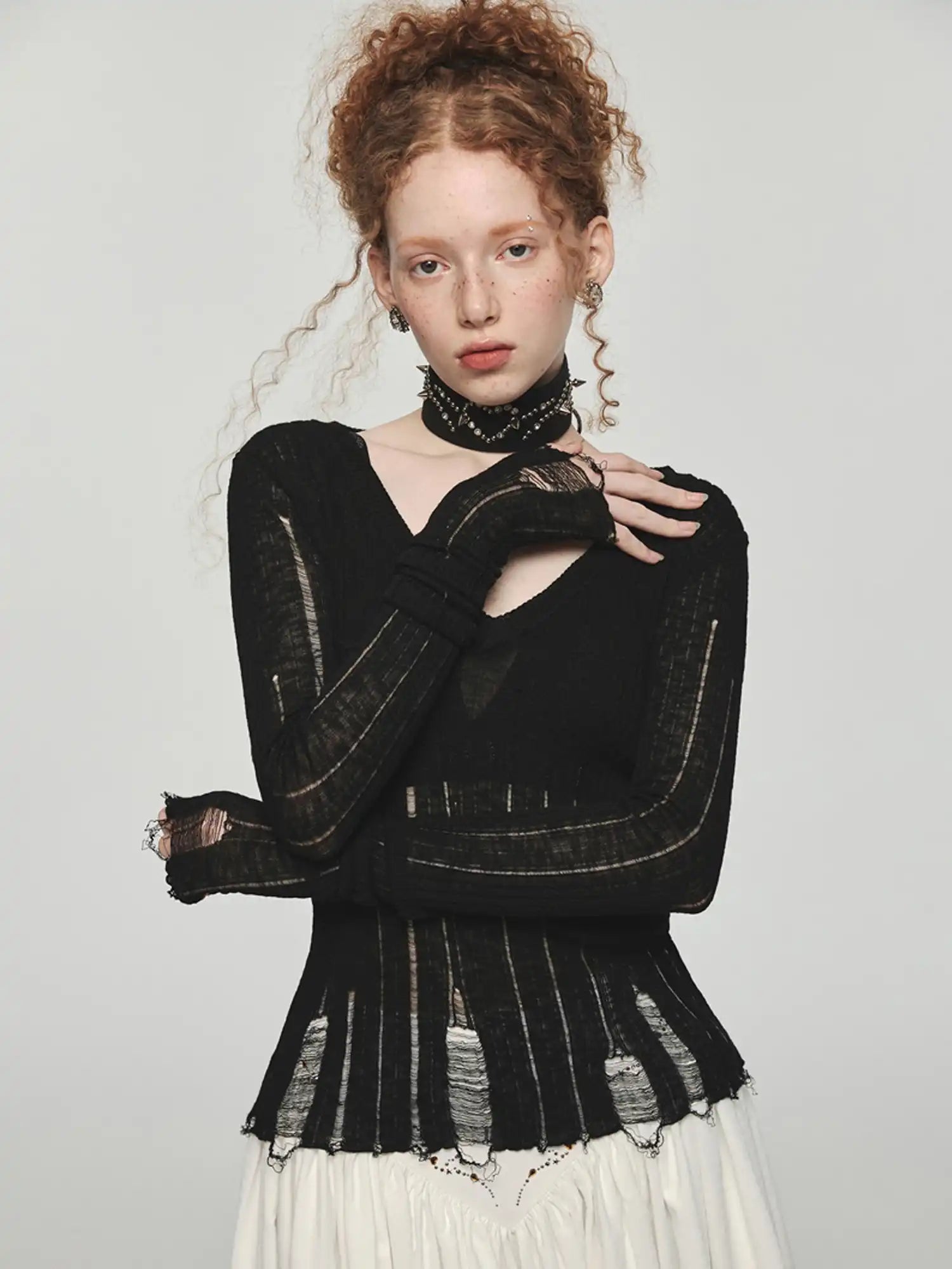 1Jinn Studio Torn Lines Knit Top | Canton Collective