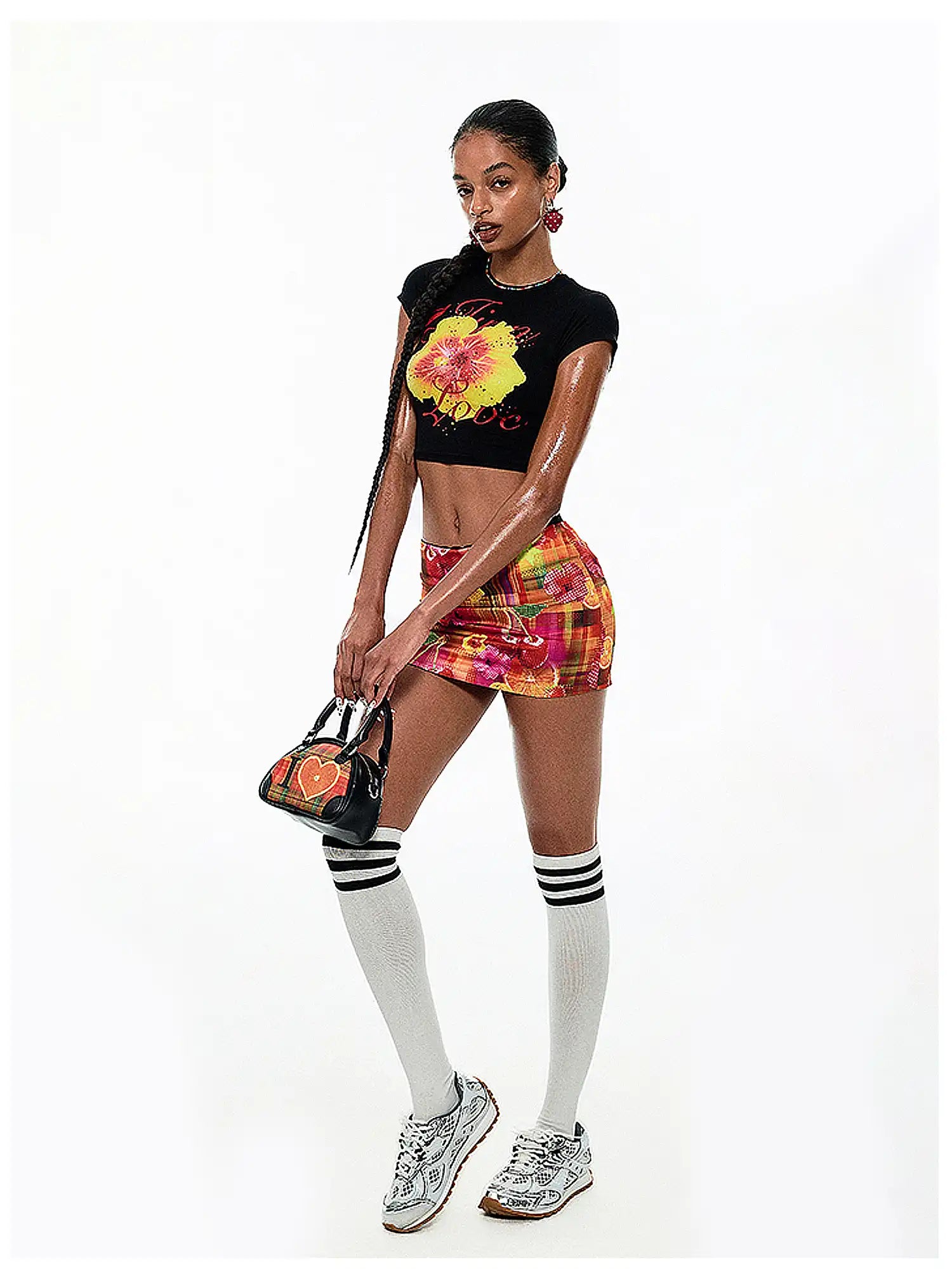 1Jinn Studio Tropical Fruit Print Bodycon Skirt | Canton Collective
