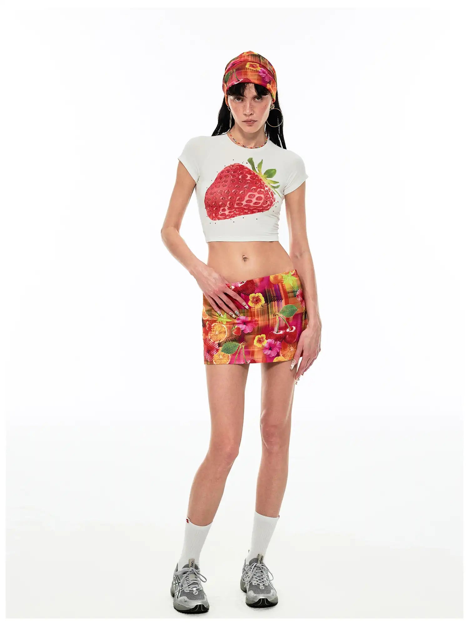 1Jinn Studio Tropical Fruit Print Bodycon Skirt | Canton Collective