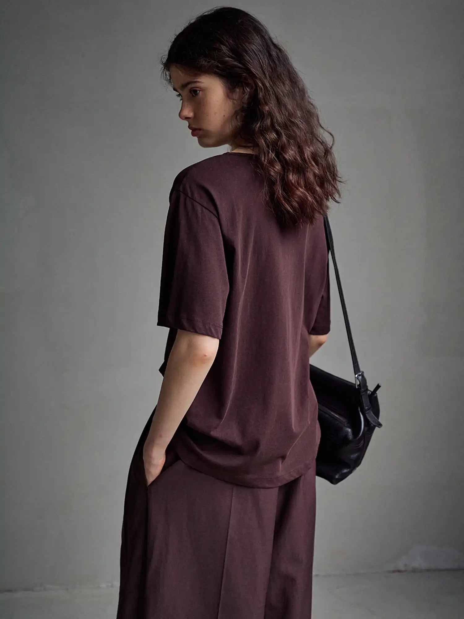 CantonCollective Design Twist Front Cotton Blend Knit Top | Canton Collective