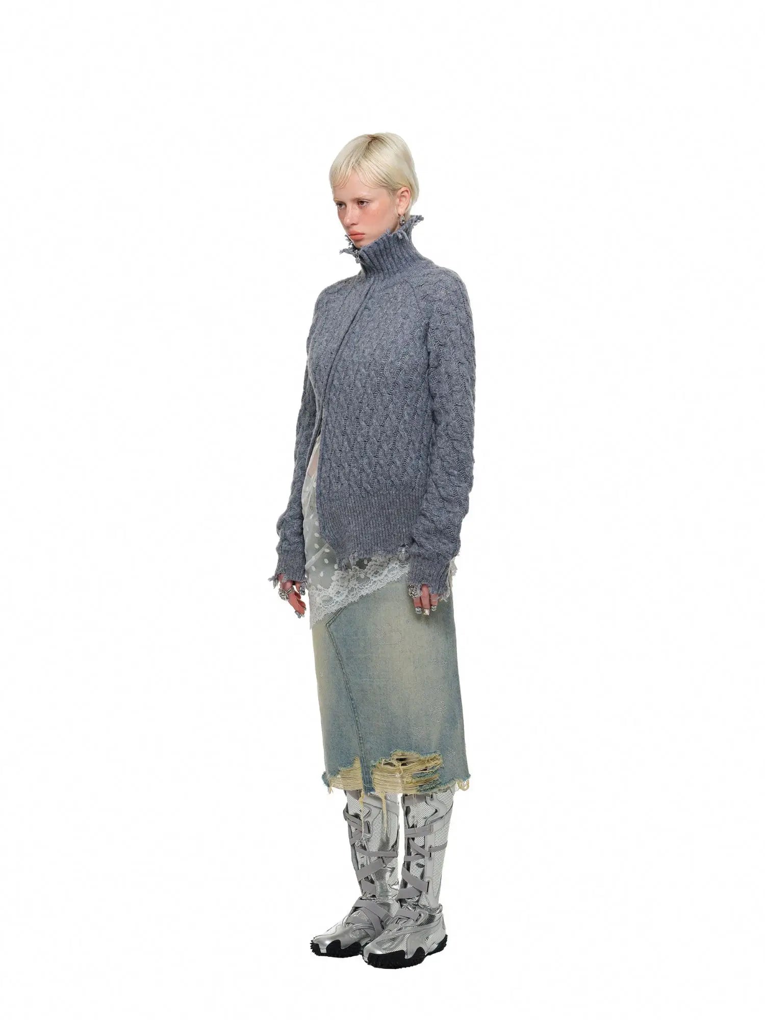 1Jinn Studio Twist Front Zip Knit | Canton Collective