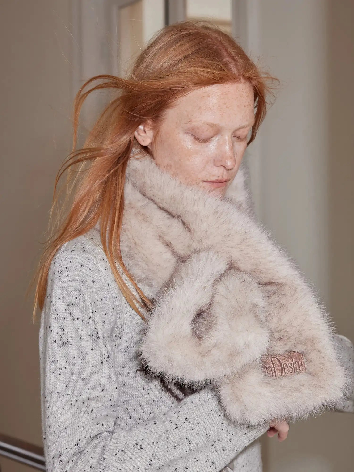 2th Desire Two-Tone Faux Fur Winter Scarf | Canton Collective