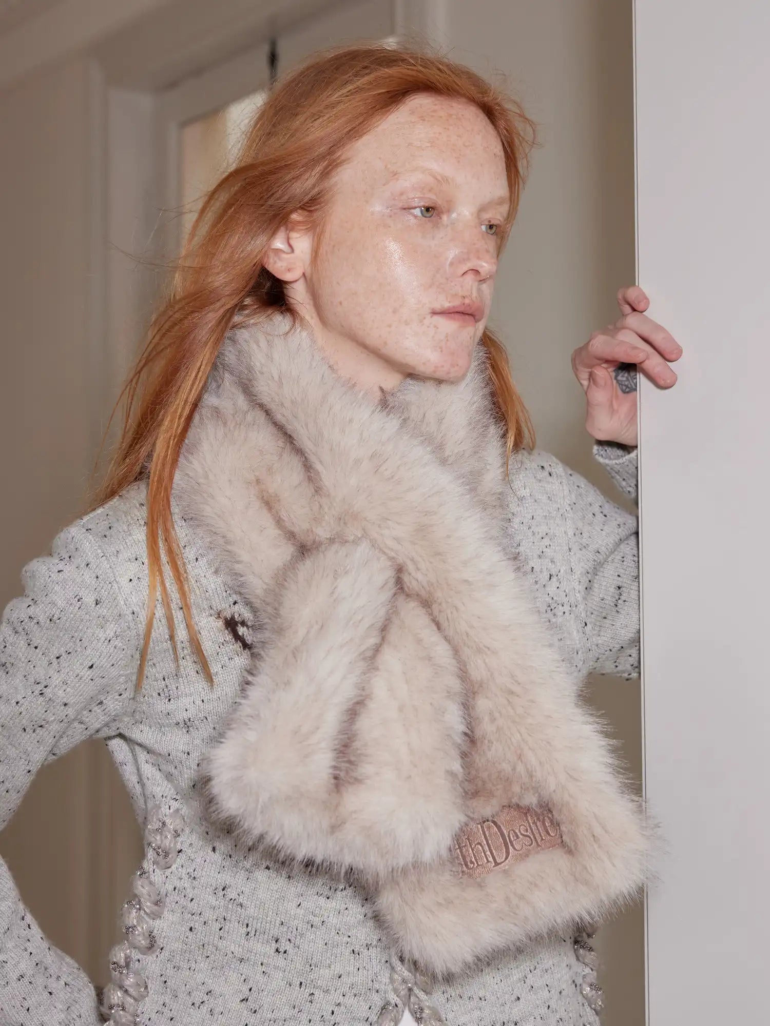 2th Desire Two-Tone Faux Fur Winter Scarf | Canton Collective