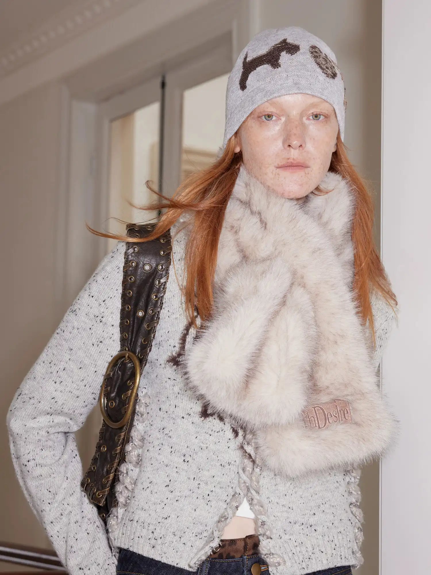 2th Desire Two-Tone Faux Fur Winter Scarf | Canton Collective