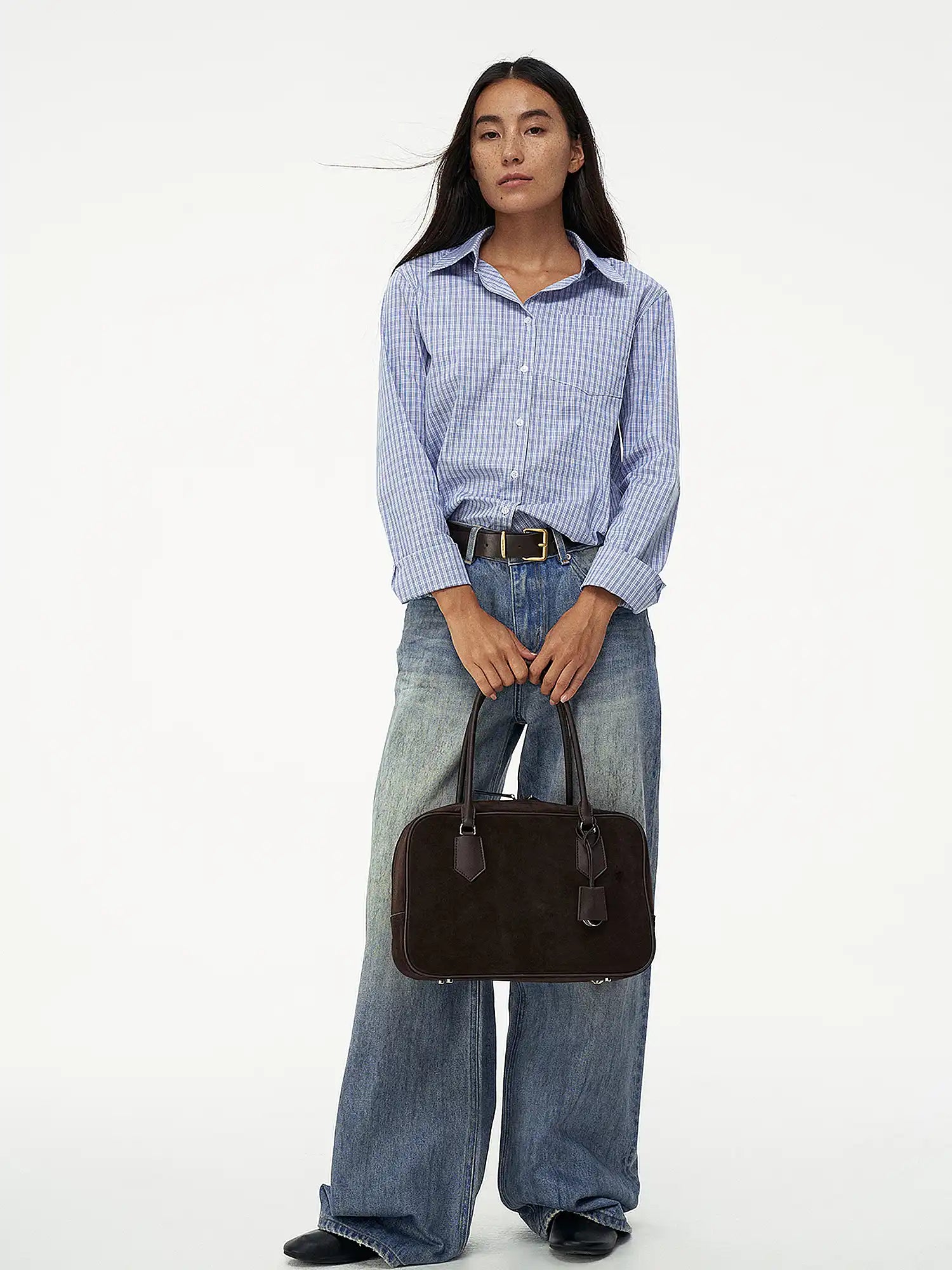 FIRST FLOOR Versatile Cotton Blend Gingham Shirt | Canton Collective