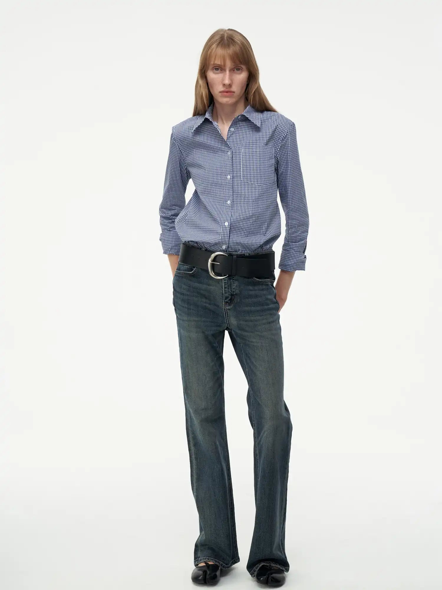 FIRST FLOOR Versatile Cotton Blend Gingham Shirt | Canton Collective